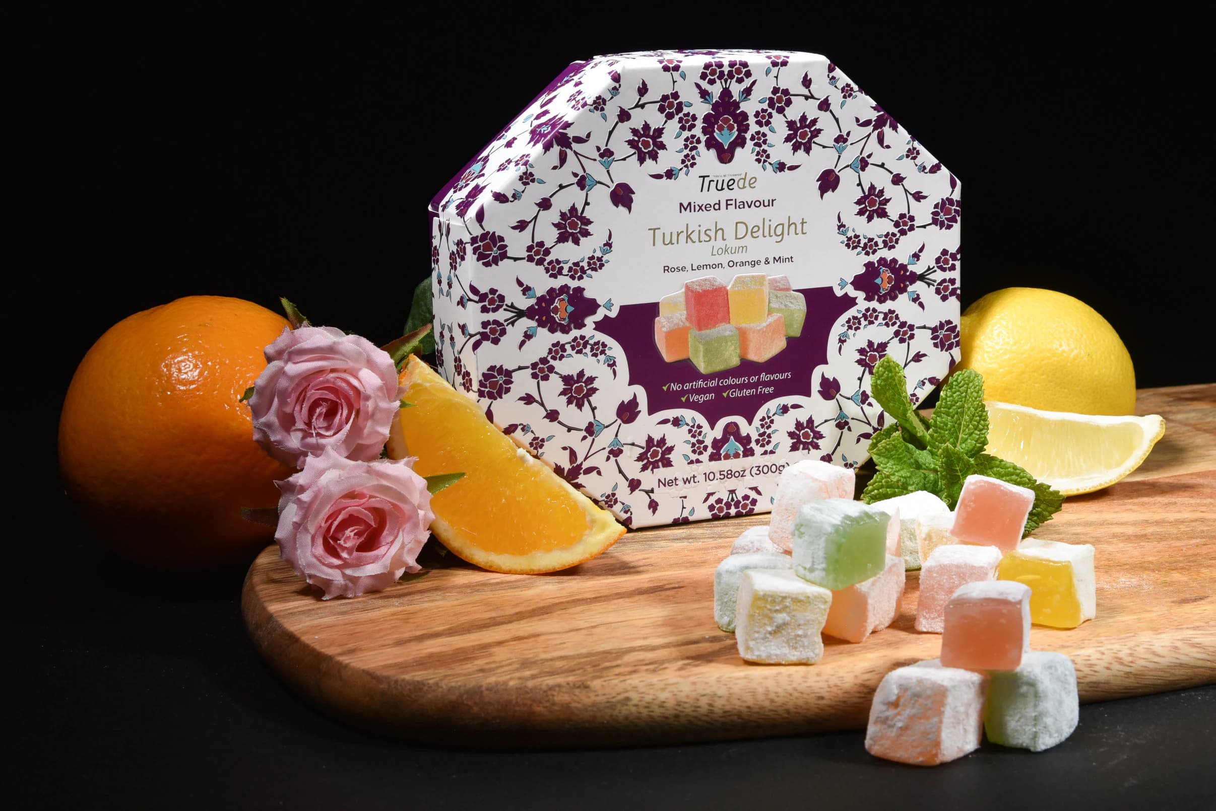 300g Mixed Flavour Turkish Delight Christmas Festive Present Stock Filler - image 3