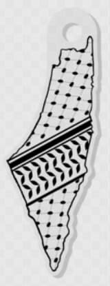 Palestine Keffiyeh Keychain: Map of Palestine - Proceeds to Gaza Relief - image 3