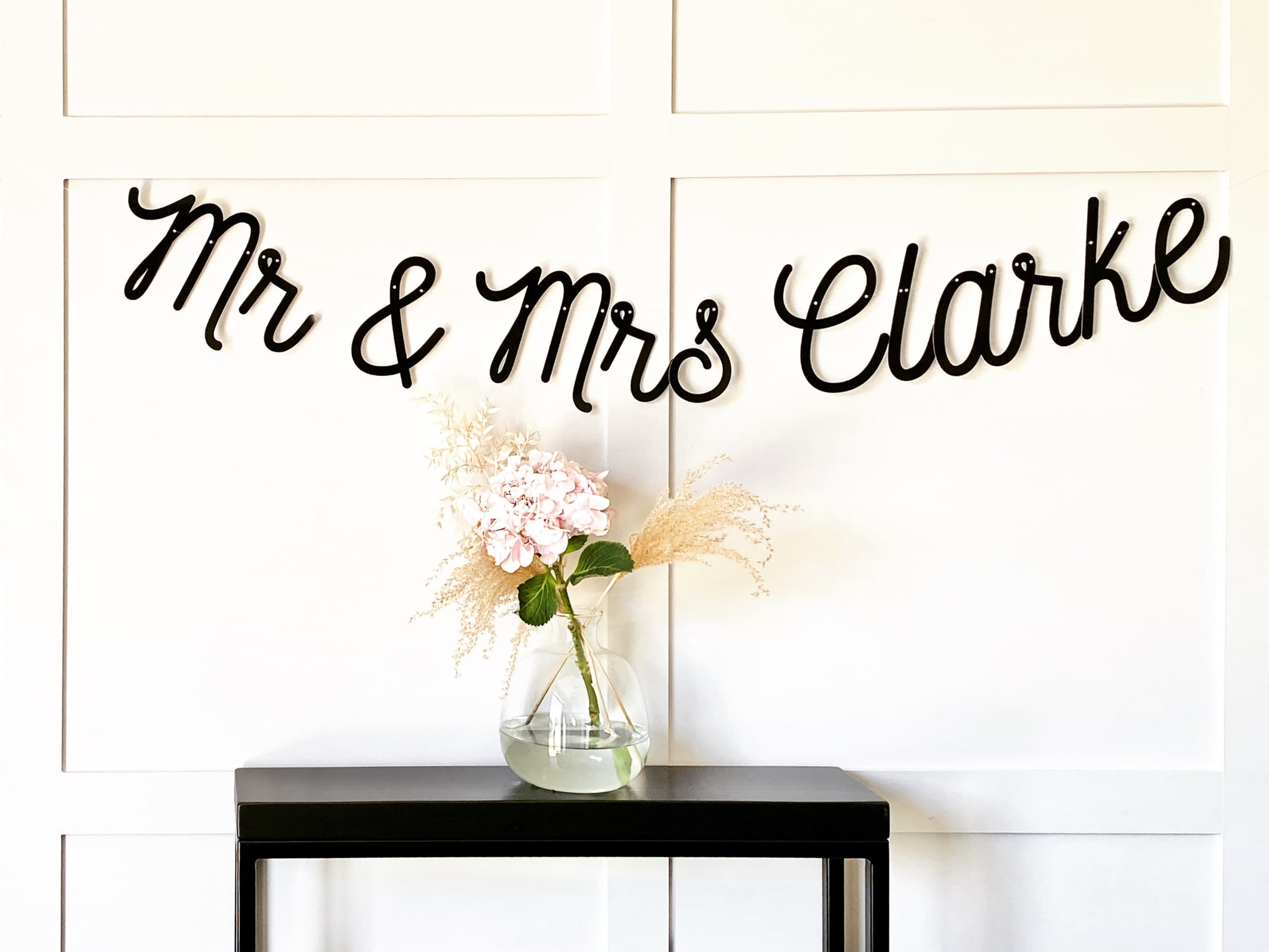 Mr & Mrs Personalised Rose Gold Banner, Personalised Gold Mr and Mrs Bunting, Wedding Decor, Mr and Mrs