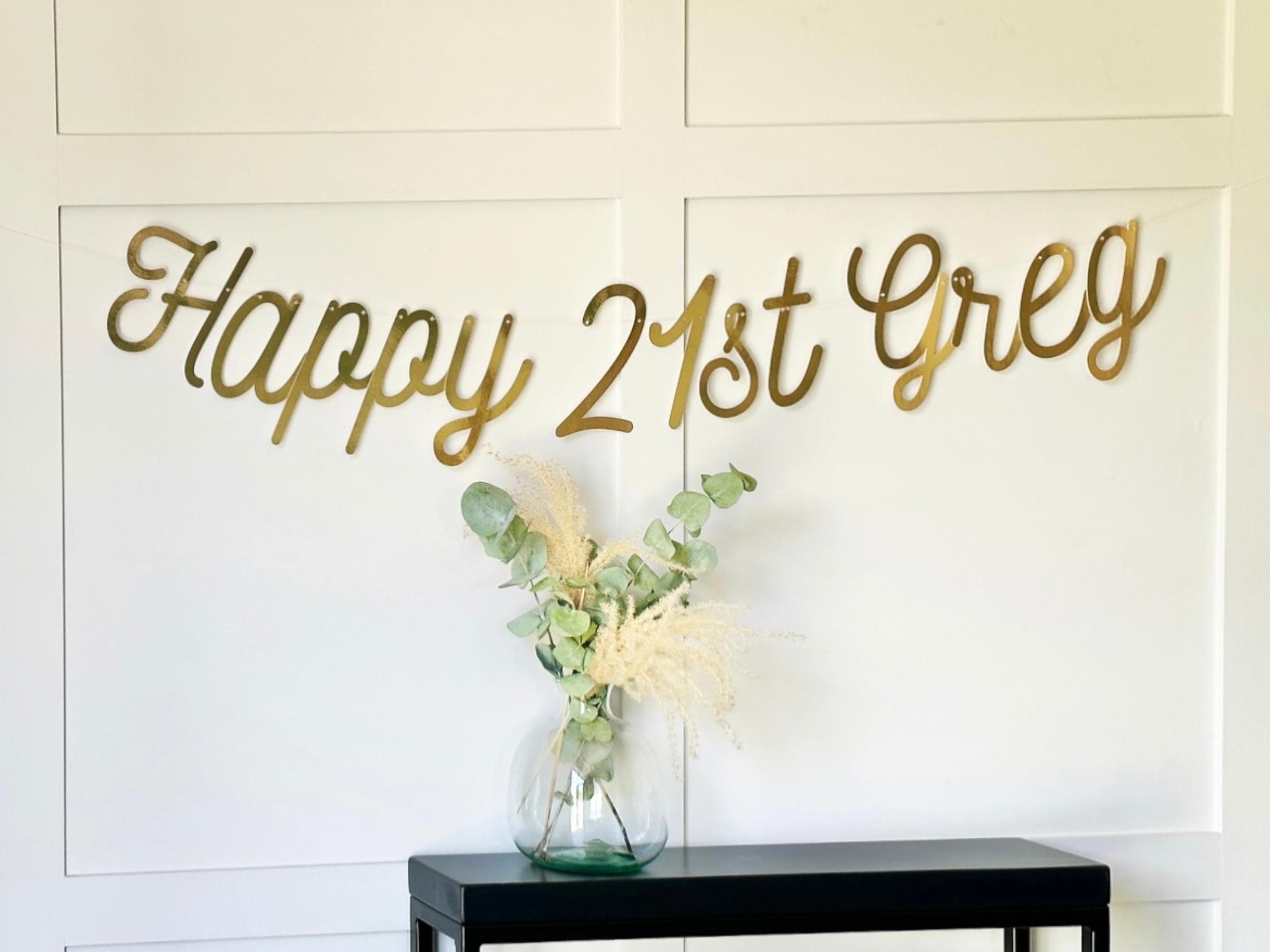 Gold Personalised (any age/colour) 30th Birthday Banner, Turning 30 Banner, 30th Birthday Bunting, Gold Banner, Birthday Sign, 30th Birthday - image 5