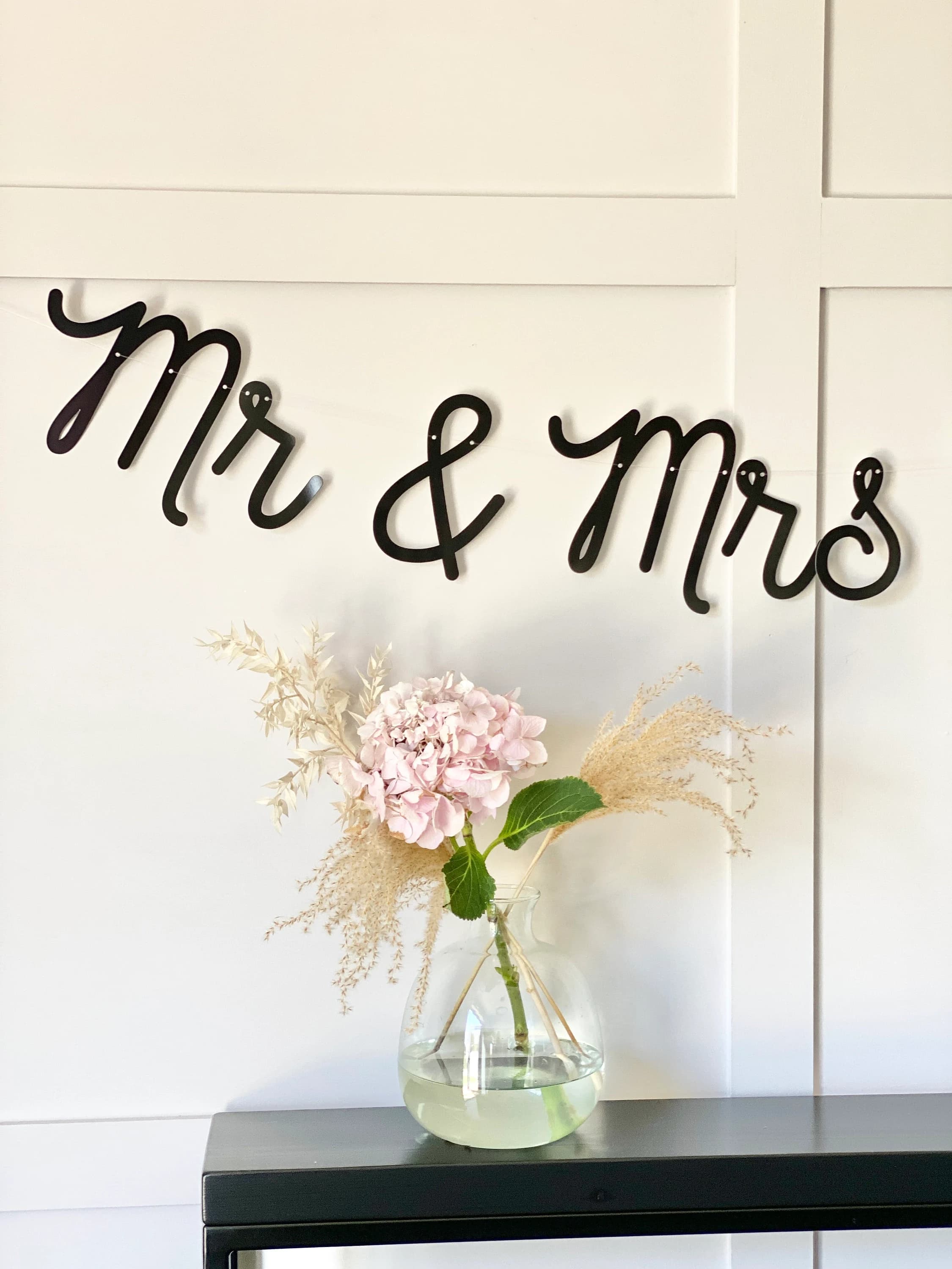 Mr & Mrs Personalised Rose Gold Banner, Personalised Gold Mr and Mrs Bunting, Wedding Decor, Mr and Mrs - image 5