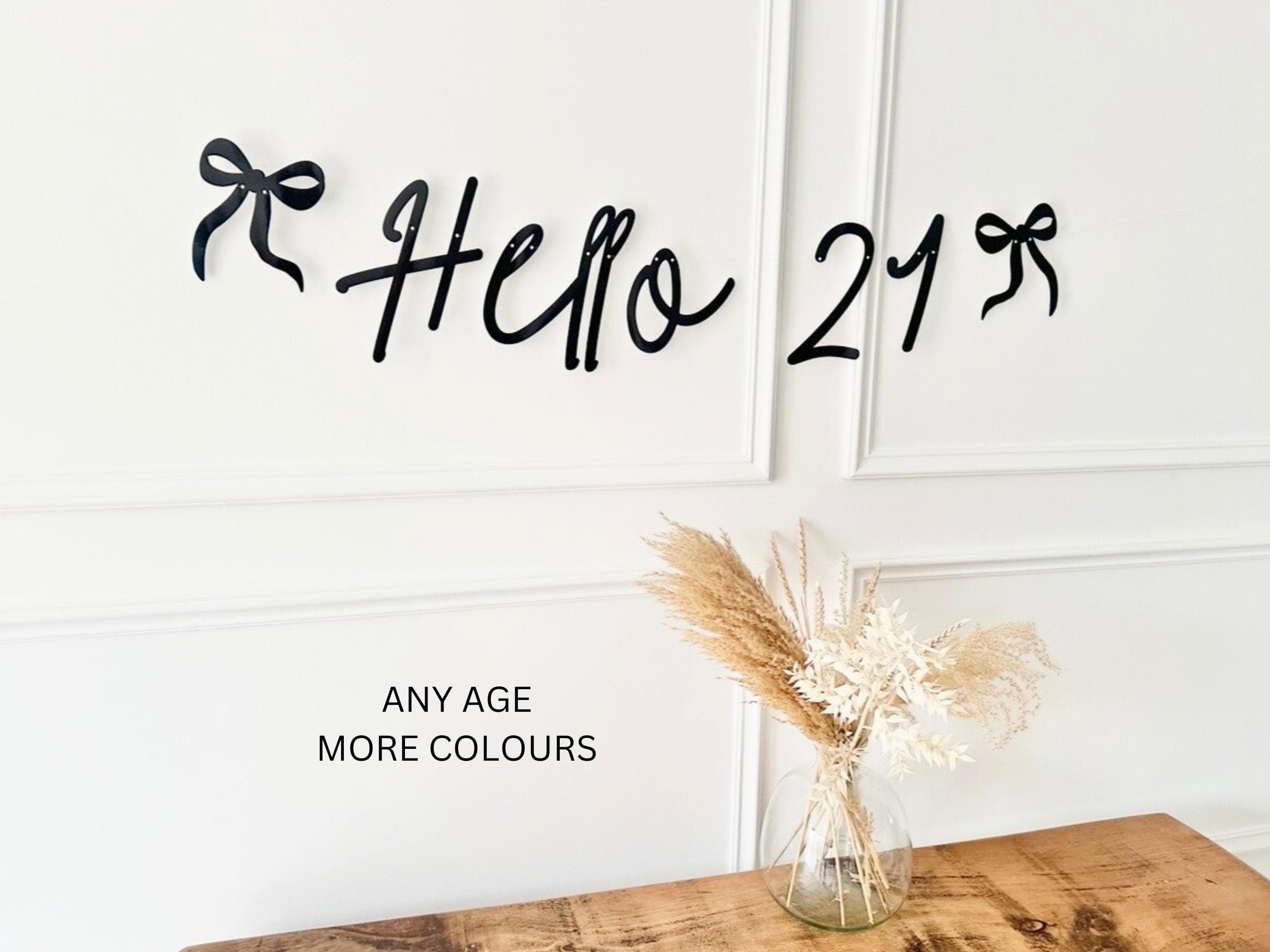 Birthday Sign (any age/colour) 30th Birthday Banner, Turning 30 Banner, 30th Birthday Bunting, Gold Banner, Birthday Decor, Hello 30 Sign - image 4