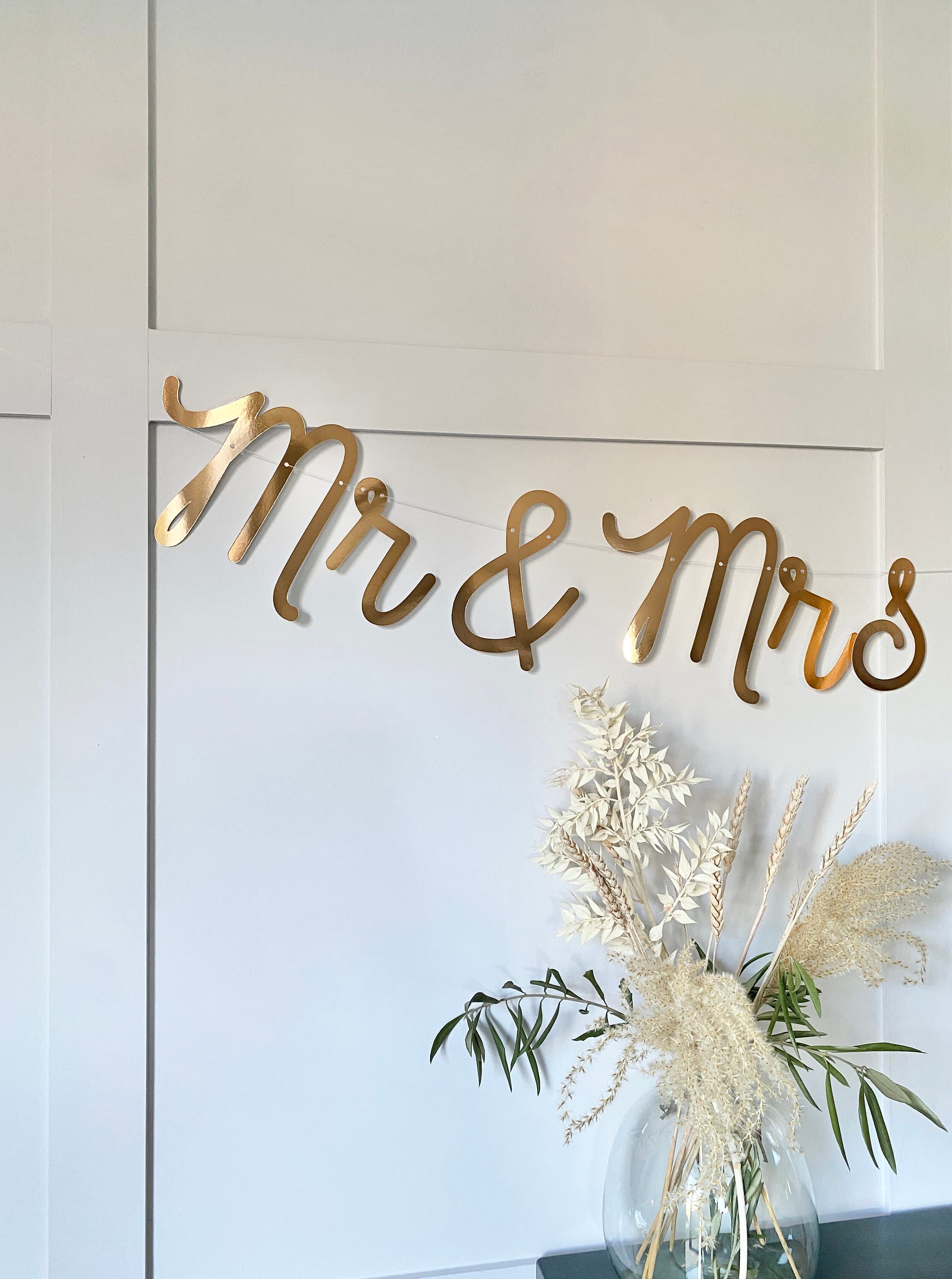Mr & Mrs Personalised Rose Gold Banner, Personalised Gold Mr and Mrs Bunting, Wedding Decor, Mr and Mrs - image 4