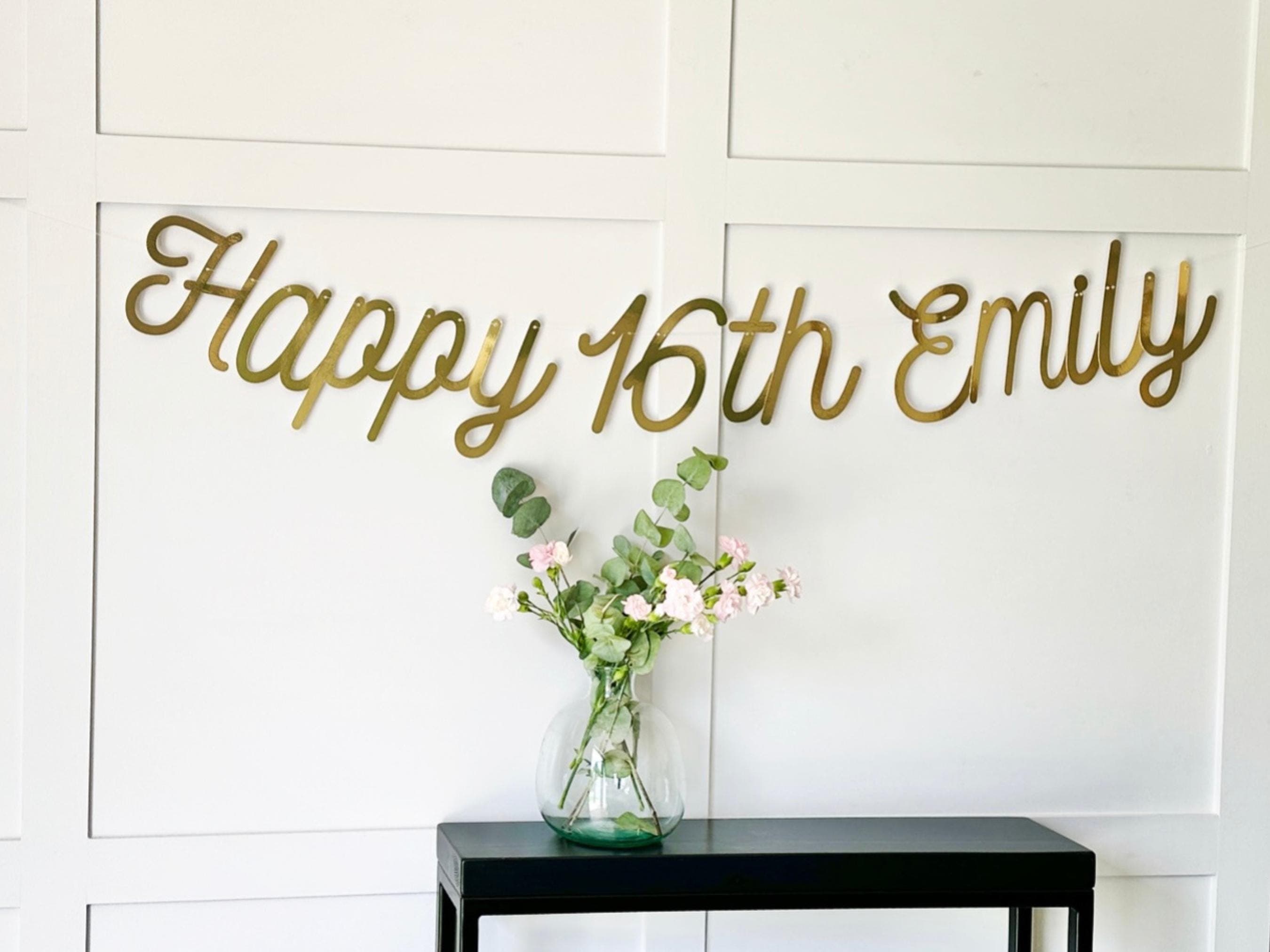 Gold Personalised (any age/colour) 30th Birthday Banner, Turning 30 Banner, 30th Birthday Bunting, Gold Banner, Birthday Sign, 30th Birthday - image 3