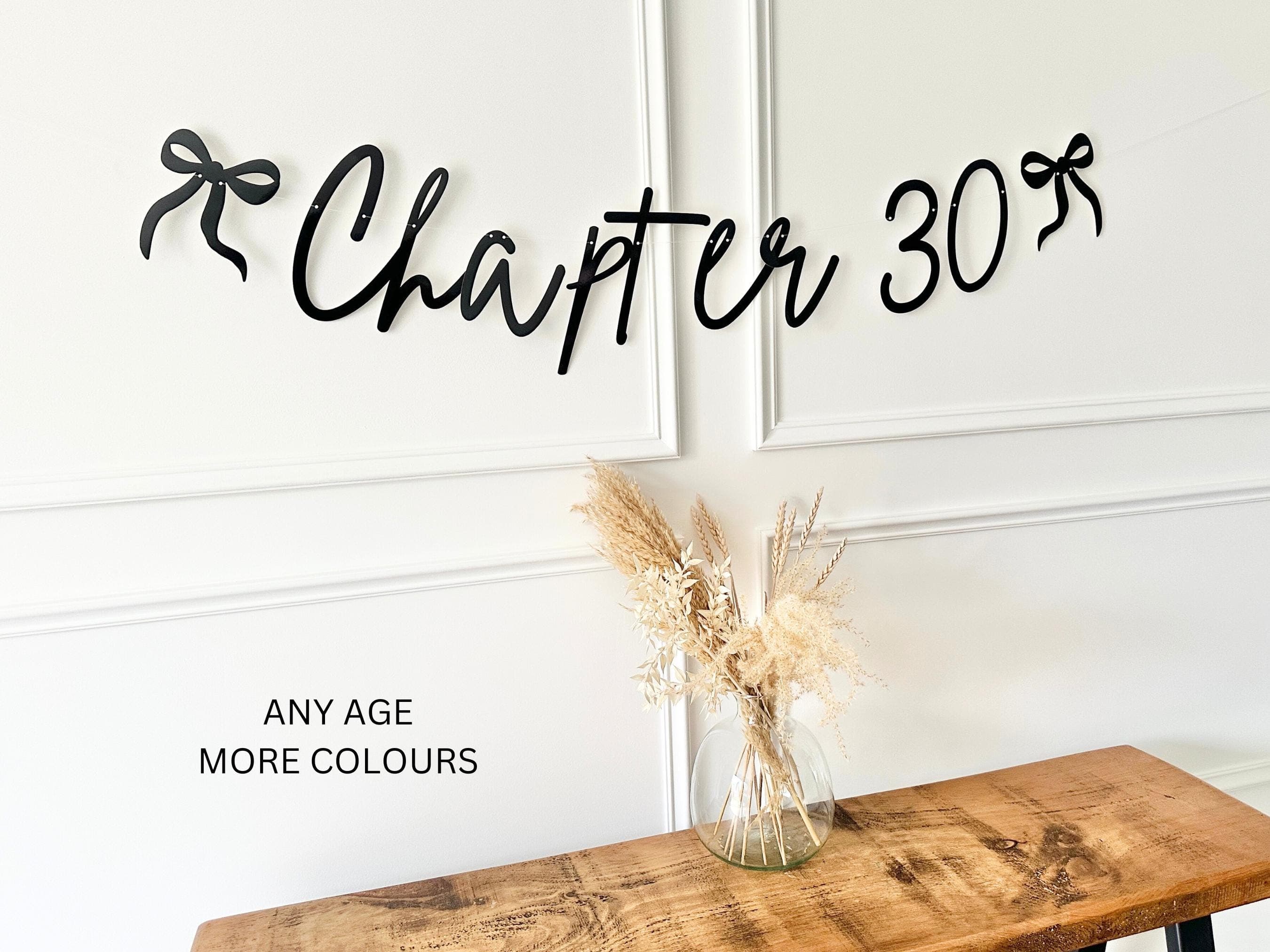 Birthday Sign (any age/colour) 50th Birthday Banner, Turning 50 Banner, 50th Birthday Bunting, Gold Banner, Birthday Decor, Chapter 50 Sign - image 3