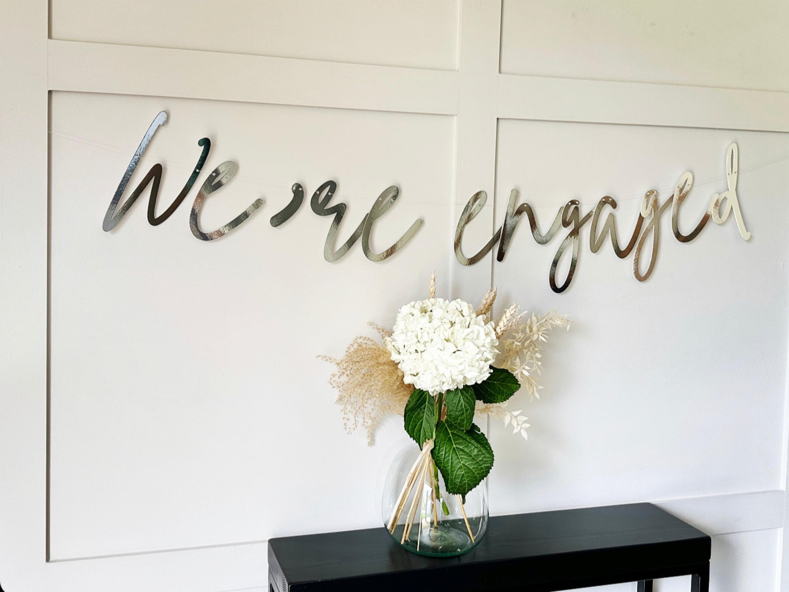 Engagement / Wedding Banner, Tying the knot, Custom Bunting, Engagement Banner, Getting Married Banner, Engaged Sign, We're Engaged - image 3