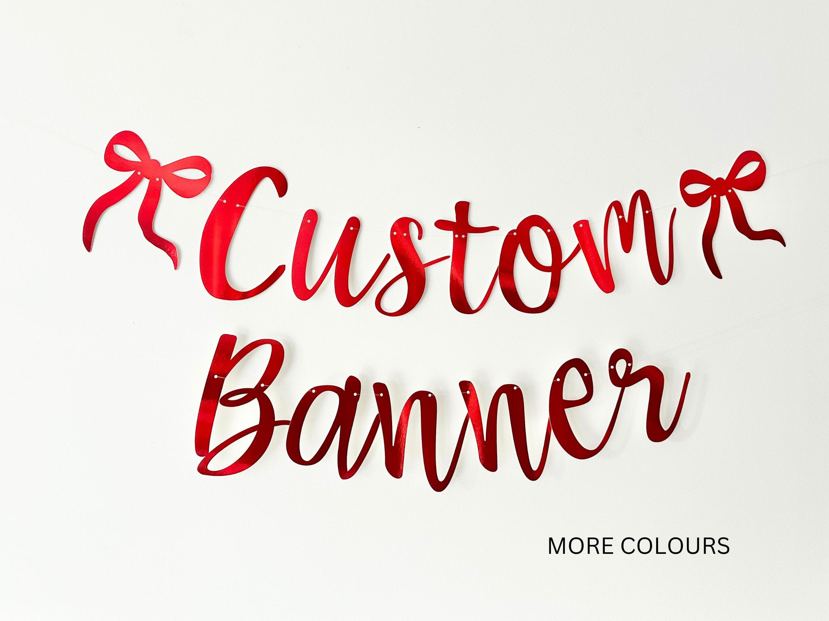 Custom Banner, Black Custom Banner, Custom Bunting, Birthday Banner, Gold Name Bunting, Backdrop Sign, Personalised Banner, Birthday Decor - image 3