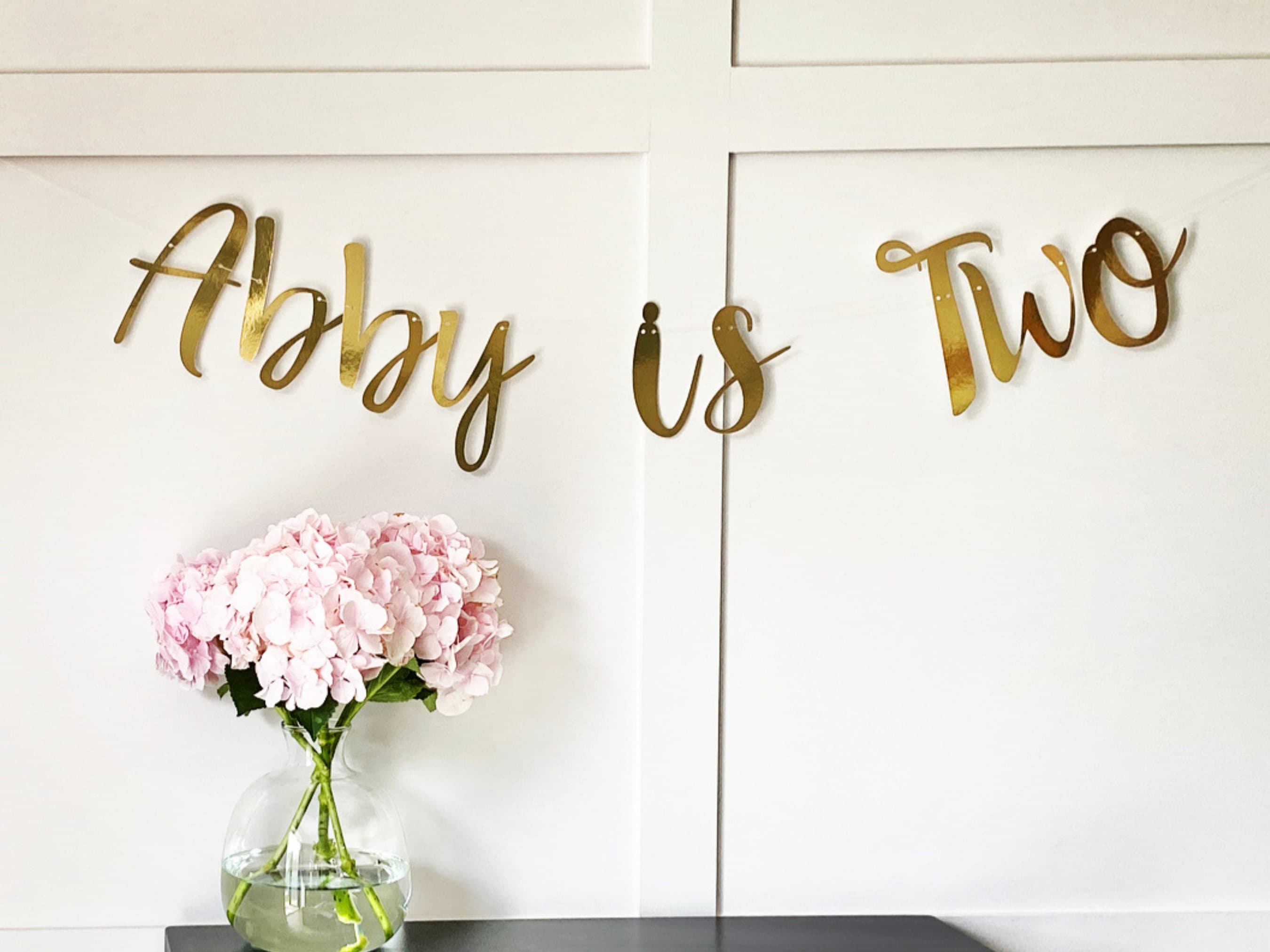 Gold Personalized Birthday Banner: Metallic Party Decor
