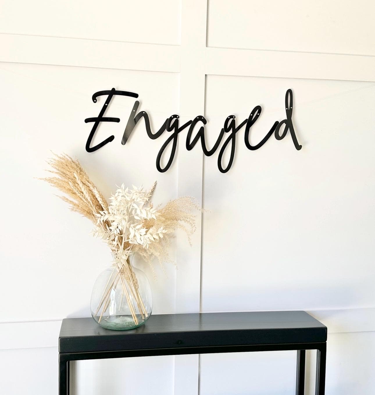 Engagement / Wedding Banner, Gold Custom Banner, Custom Bunting, Engagement Banner, Gold Name Bunting, Engaged Sign, We're Engaged Backdrop - image 4
