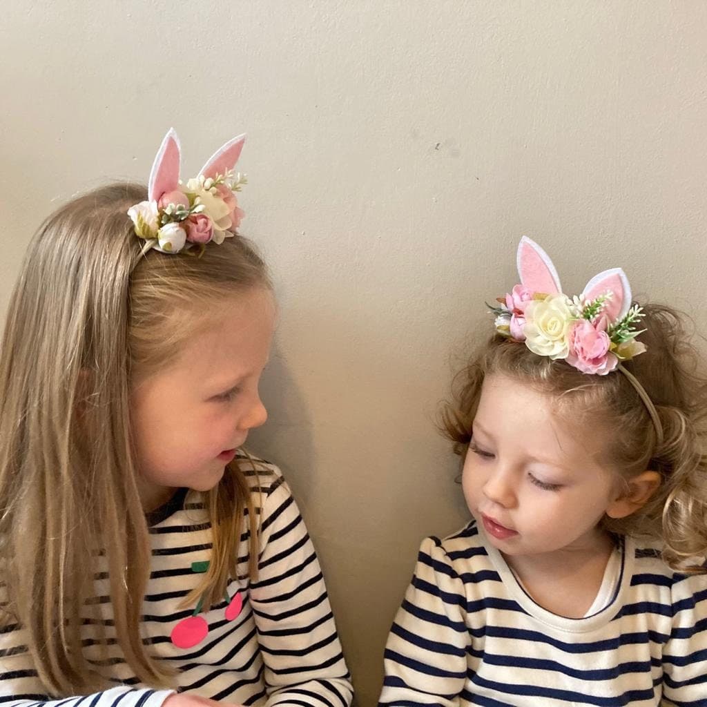 Flower Bunny Ears Headband: Easter Baby Toddler Headband - image 4