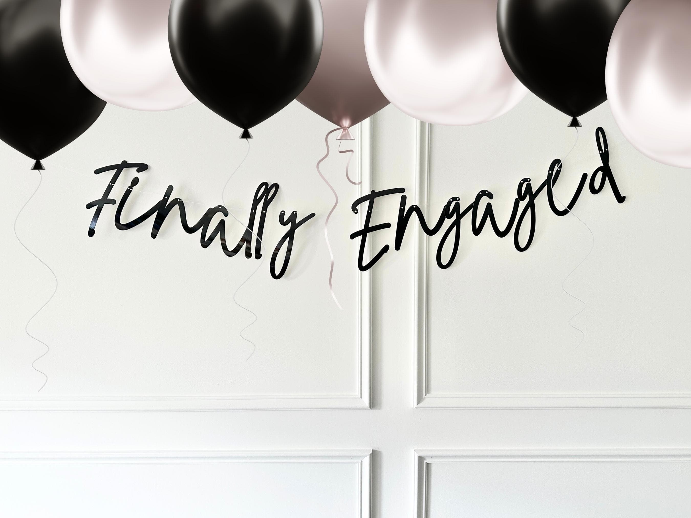 Engagement / Wedding Banner, Finally Engaged, Tying the Knot sign, Engagement Banner, Getting Married Bunting, Engaged Sign, We're Engaged - image 4
