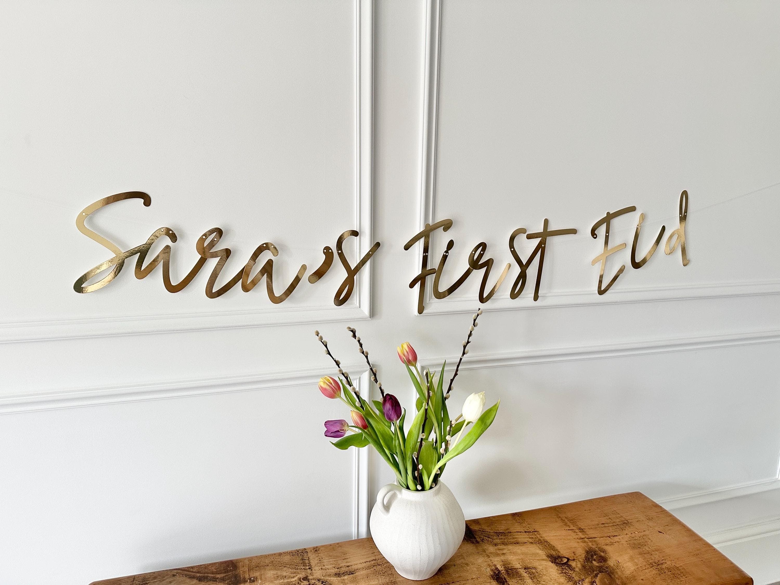 First Eid Backdrop Sign, Custom First Eid, Party Banner, Custom Eid Banner,Personalised First Eid Garland, Custom Eid Bunting, Eid Banner - image 5