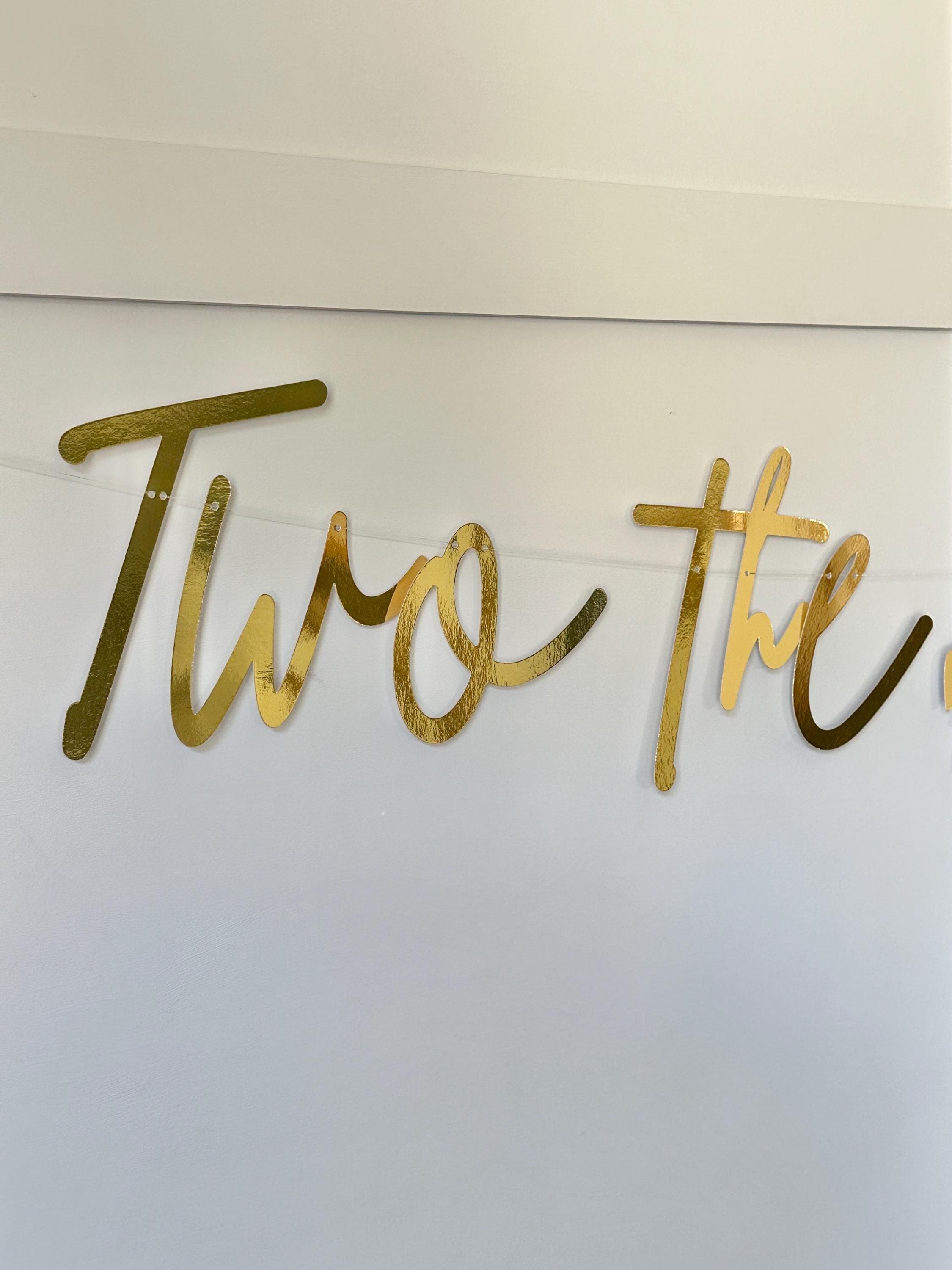 Two the Moon Banner: Metallic 2nd Birthday, Space Theme - image 4