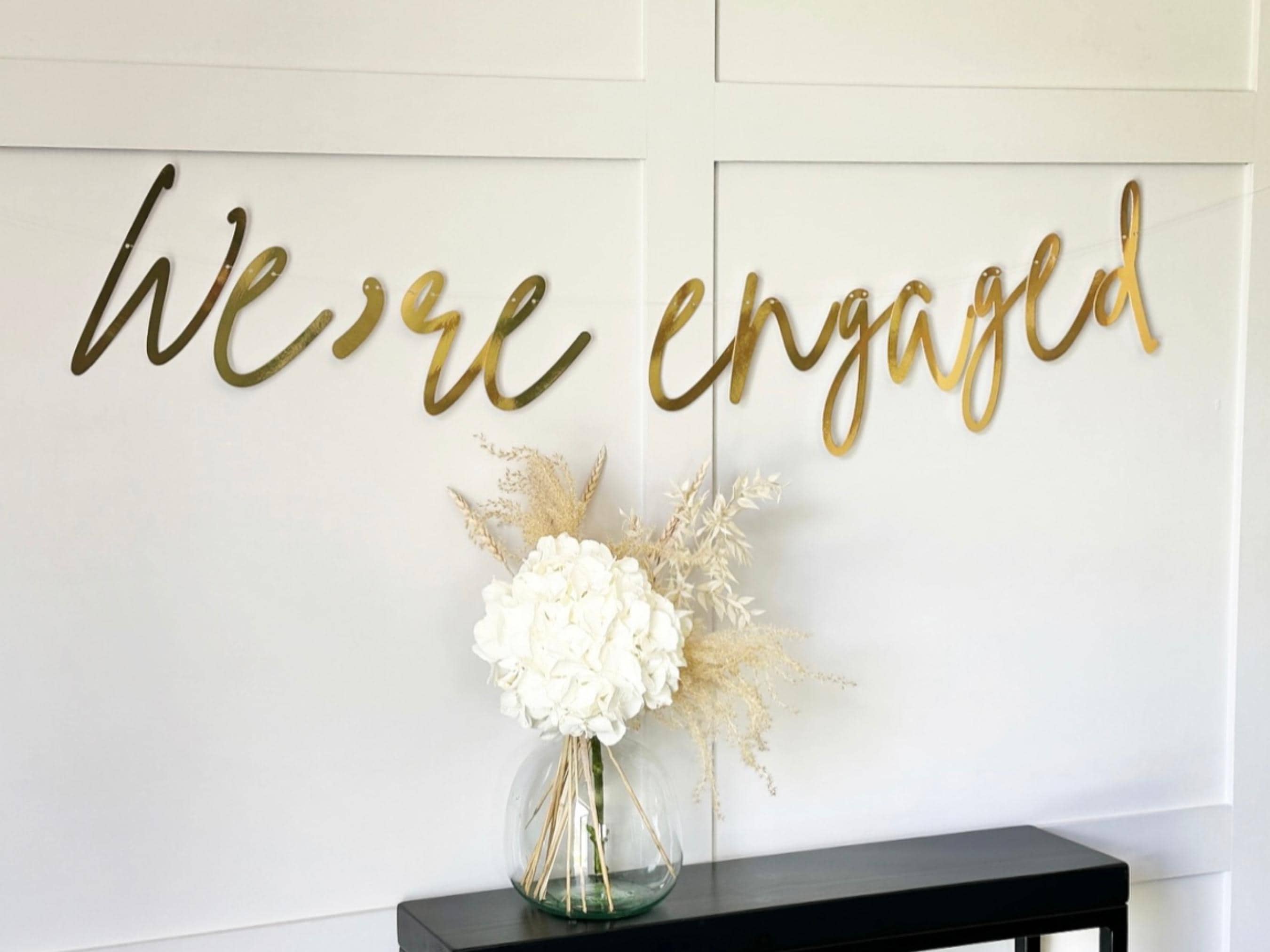 Engagement / Wedding Banner, Finally Engaged, Tying the Knot sign, Engagement Banner, Getting Married Bunting, Engaged Sign, We're Engaged - image 3