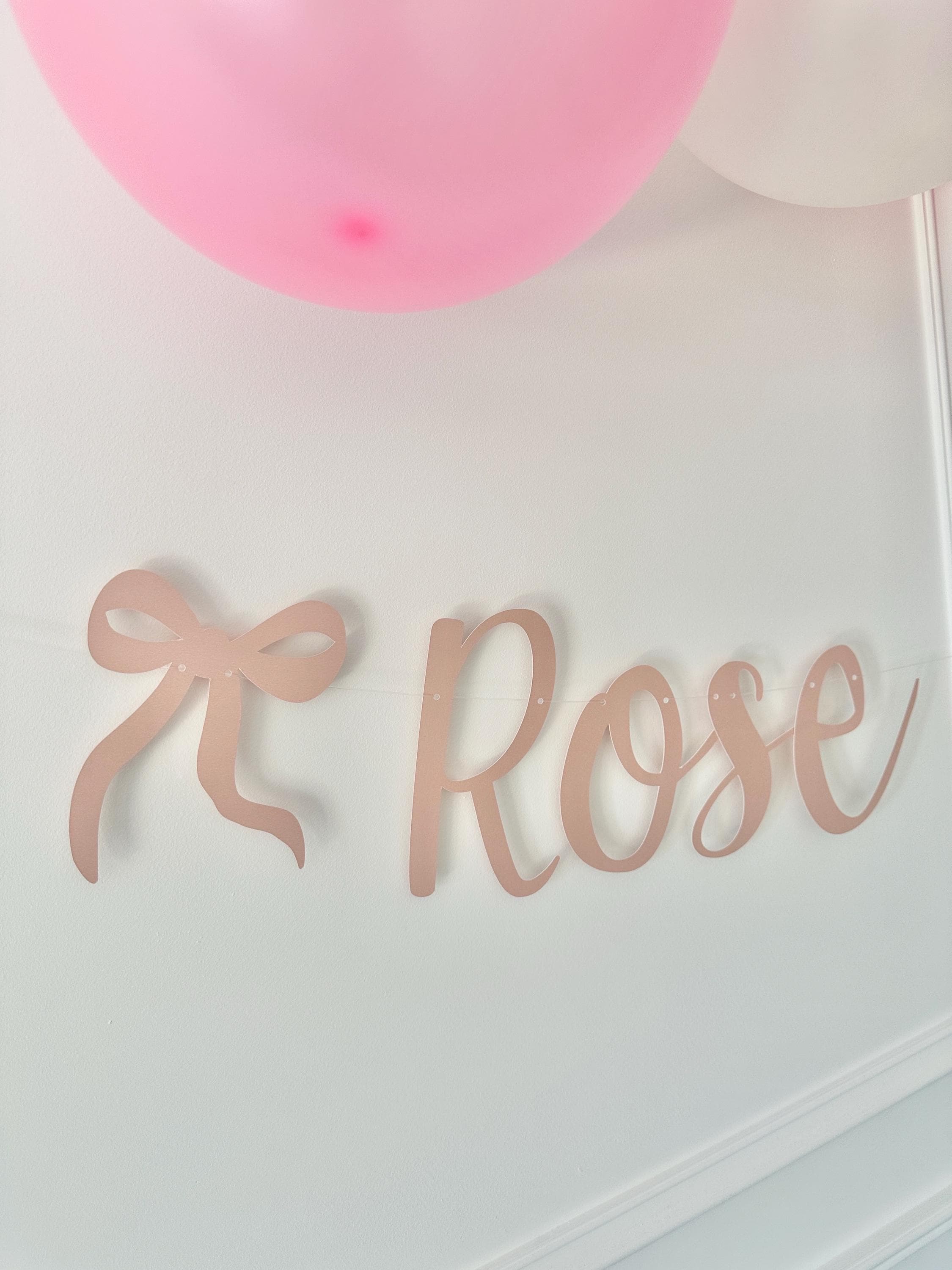 Personalised (any age) 1st Birthday Banner, Turning One Sign, First Birthday Bunting, Custom Birthday, Cake Smash Backdrop, Bow Ribbon Sign - image 4