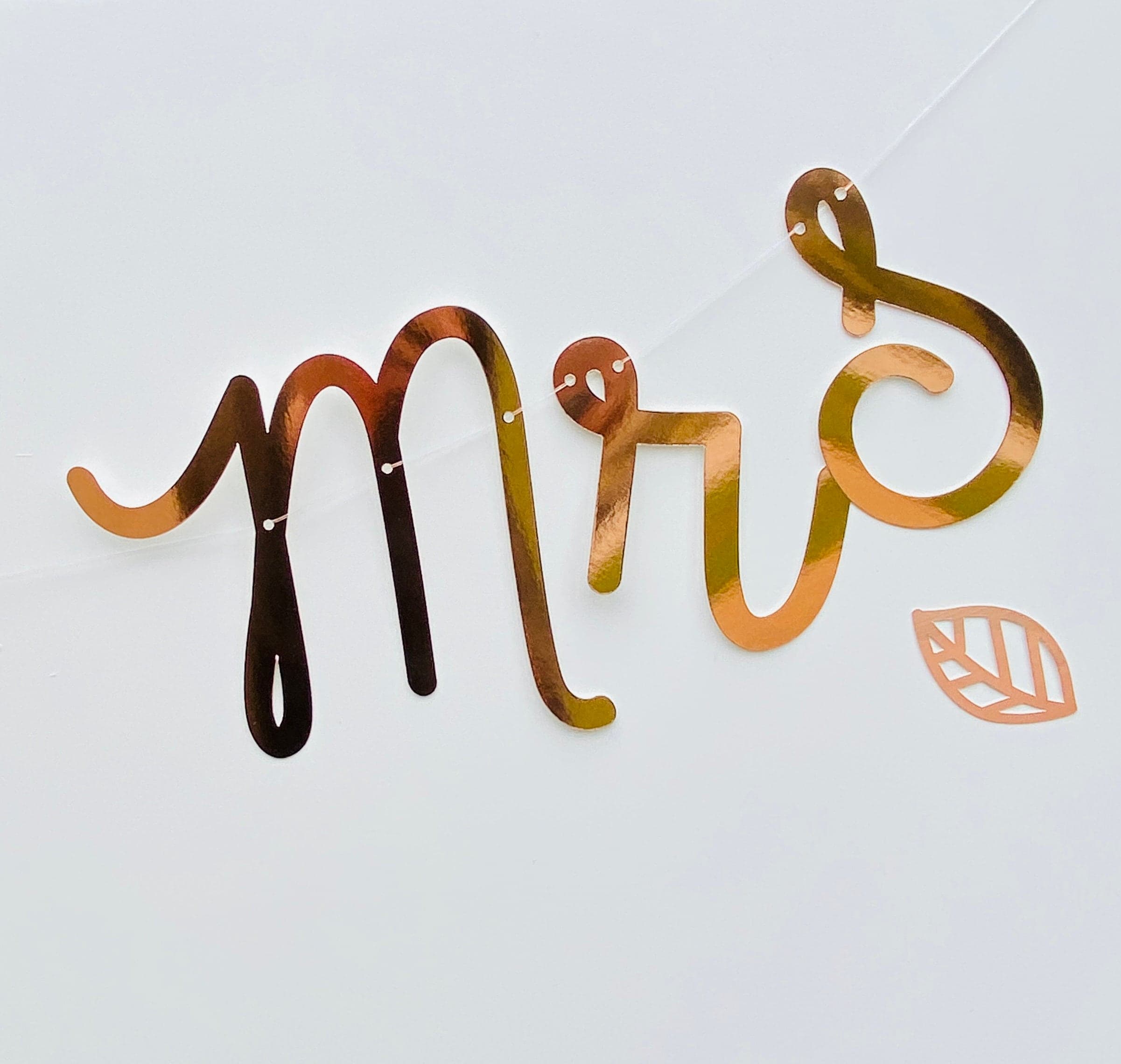Mr & Mrs Personalised Rose Gold Banner, Personalised Gold Mr and Mrs Bunting, Wedding Decor, Mr and Mrs - image 5