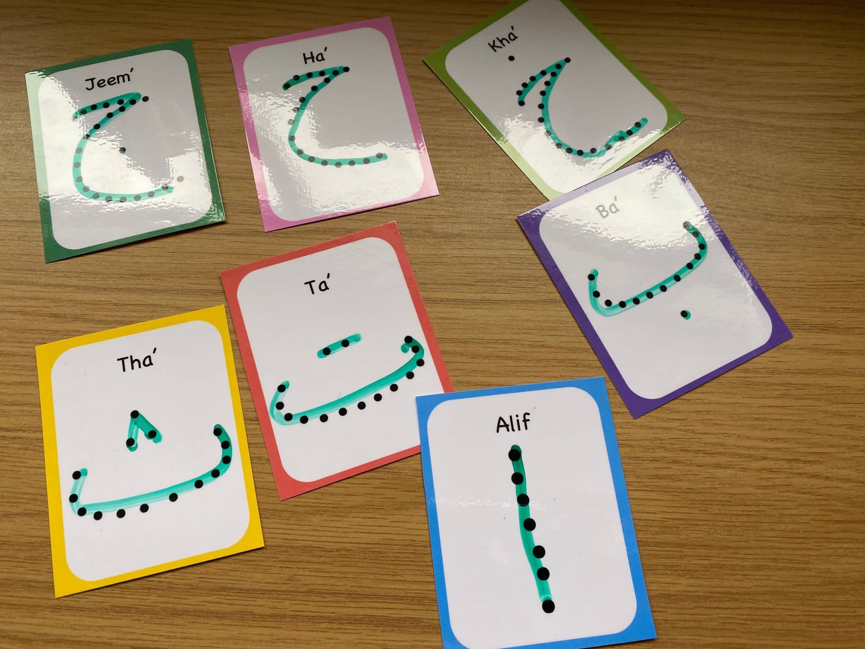 Arabic Alphabet Tracing Flashcard Set, Dot to Dot, Alif Ba Ta, Muslim Homeschool, Islamic Learning ,Qur'an, - image 5