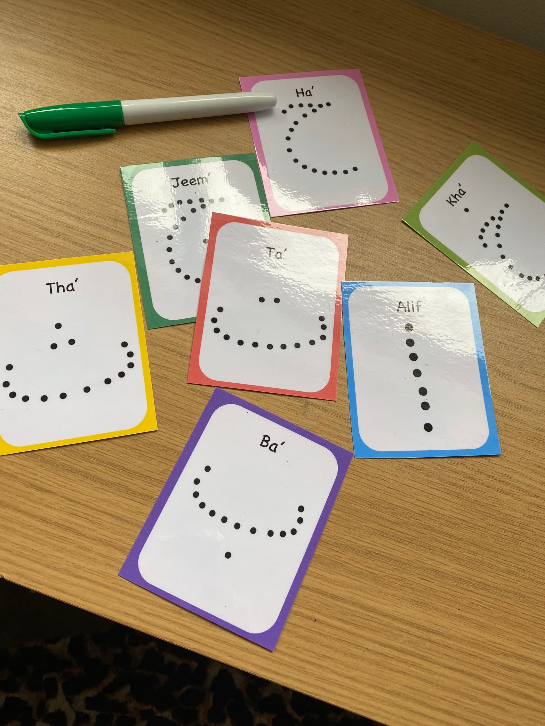 Arabic Alphabet Tracing Flashcard Set, Dot to Dot, Alif Ba Ta, Muslim Homeschool, Islamic Learning ,Qur'an, - image 3