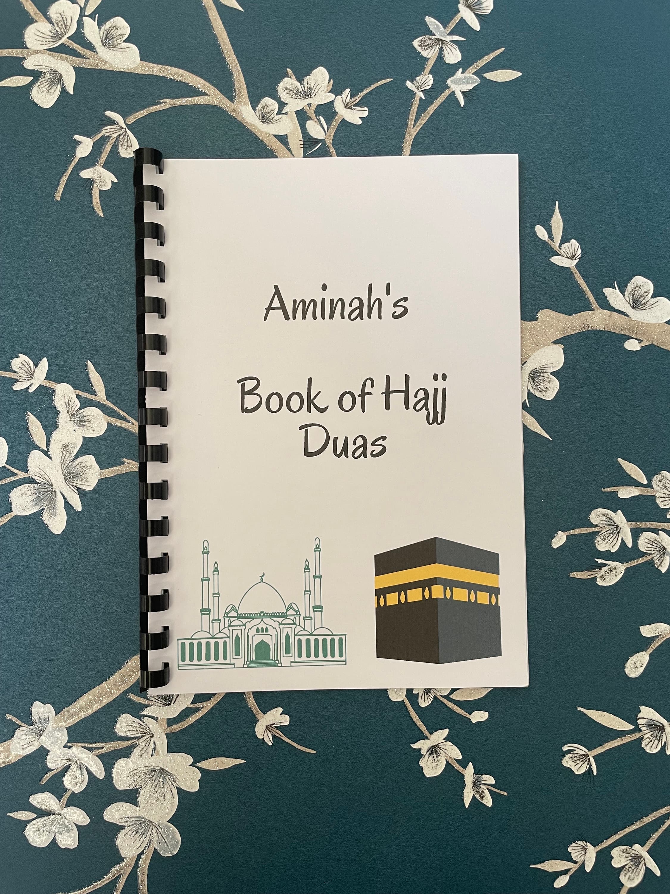 PERSONALISED A5 Book of Hajj Duas. Hajj gift, Hajj, pilgrimage, Duas, personalised hajj gift, Islamic duas, Islamic prayers, 24hr dispatch