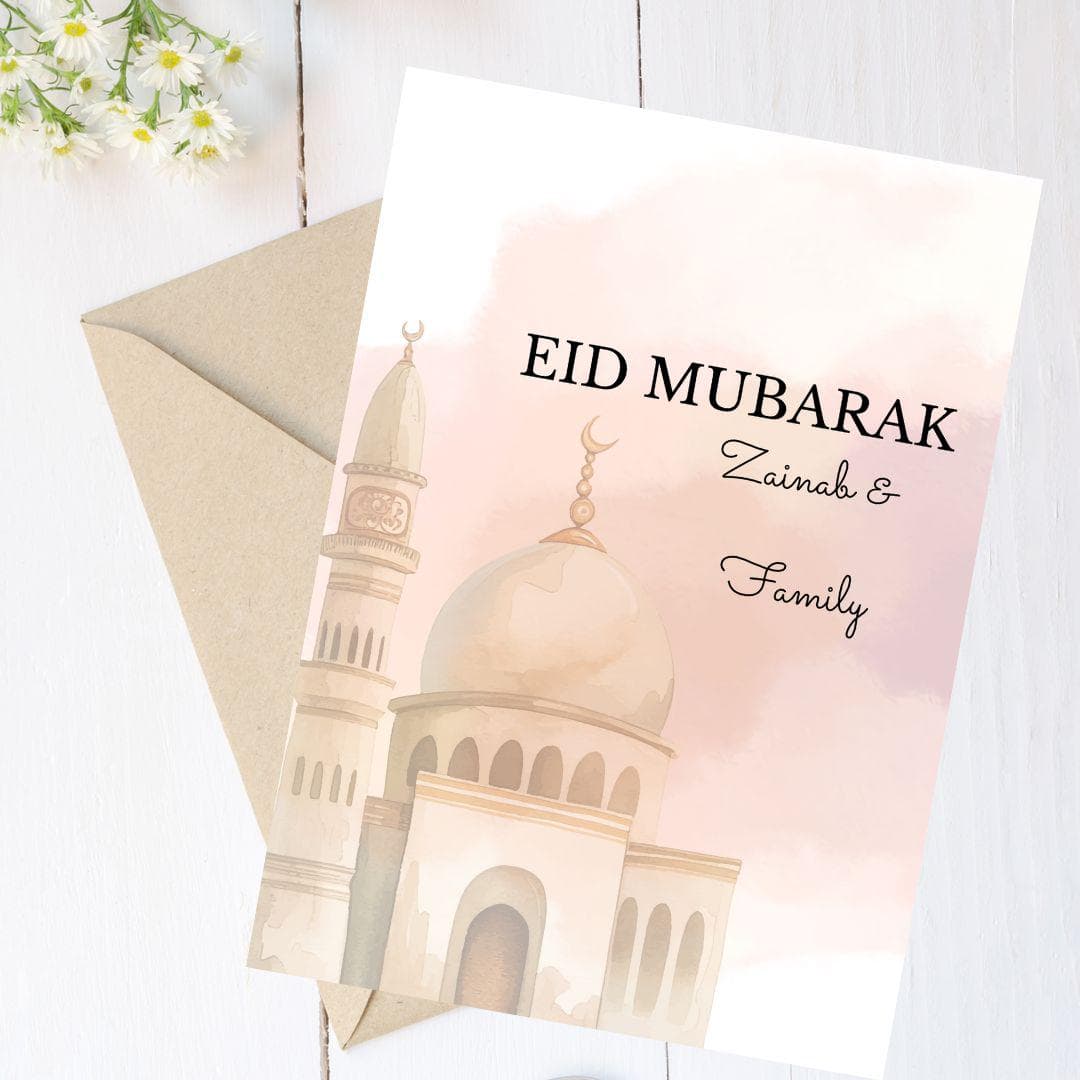 PERSONALISED Eid Mubarak Greeting Card/envelope, Eid Greeting Card, Eid 2025,Islamic Gifts,Personalised Eid Gift,Multipack, Eid gift card, - image 3