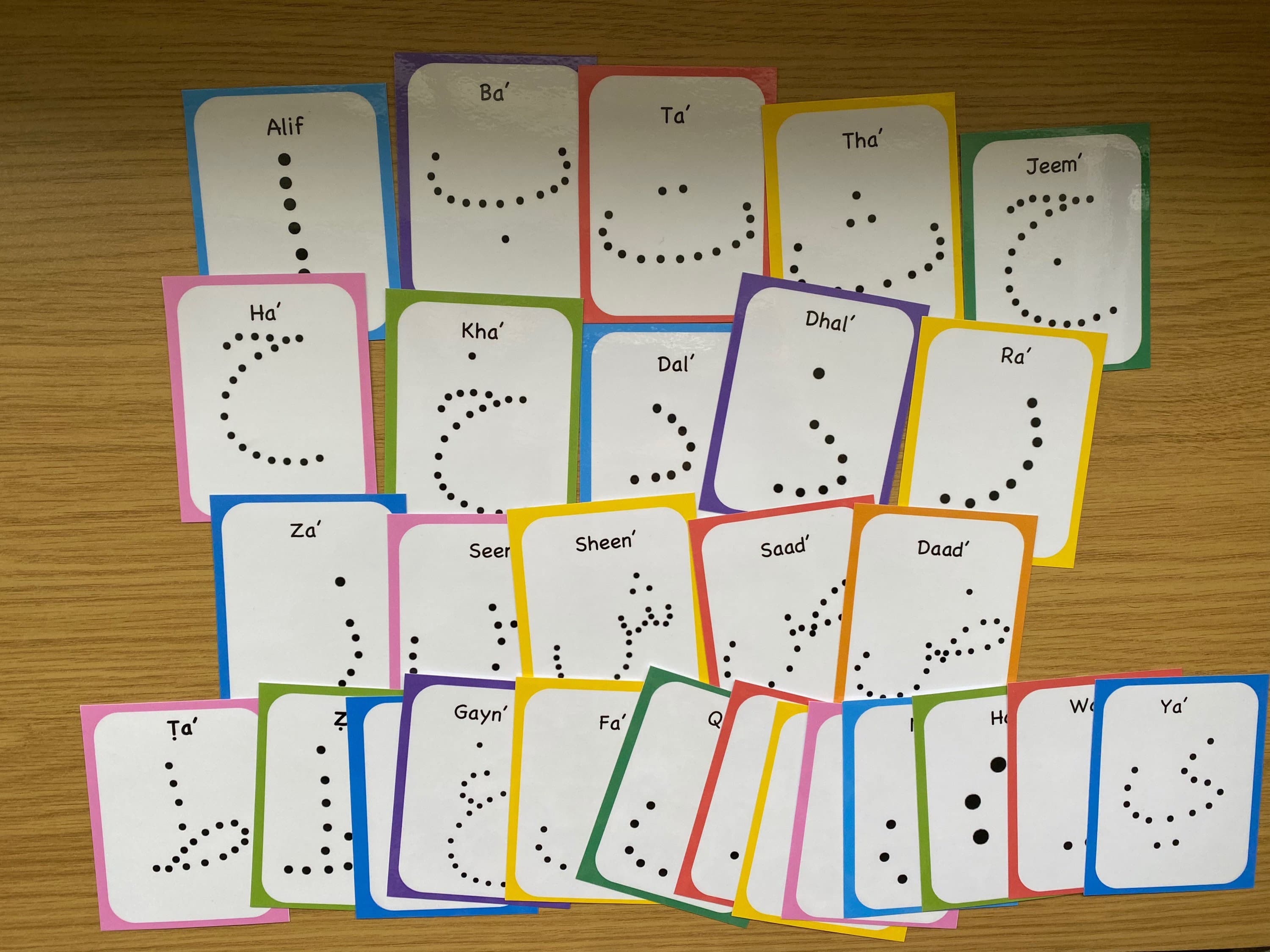 Arabic Alphabet Tracing Flashcard Set, Dot to Dot, Alif Ba Ta, Muslim Homeschool, Islamic Learning ,Qur'an,
