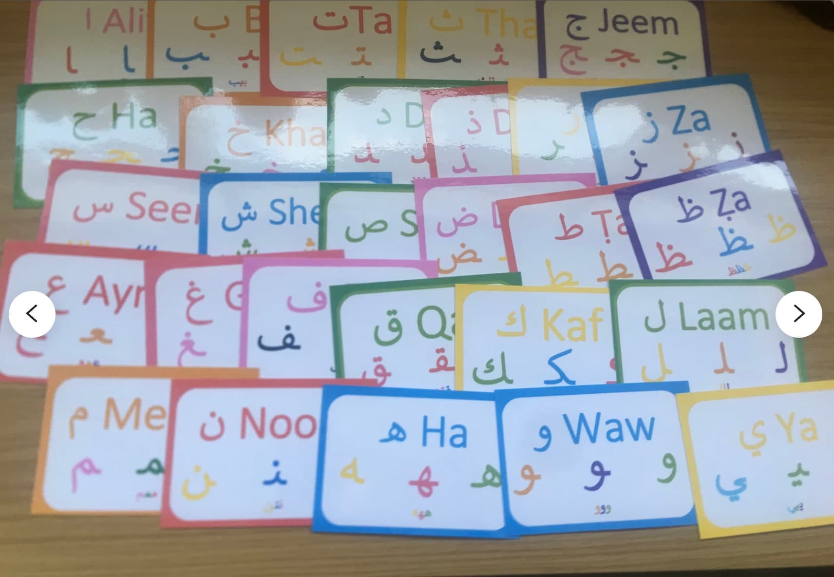 Arabic Letter Formation Flashcard Set! Beg, mid, end of word of each Arabic letter Arabic Alphabet, Eid gift, homeschool Qur'an - image 3