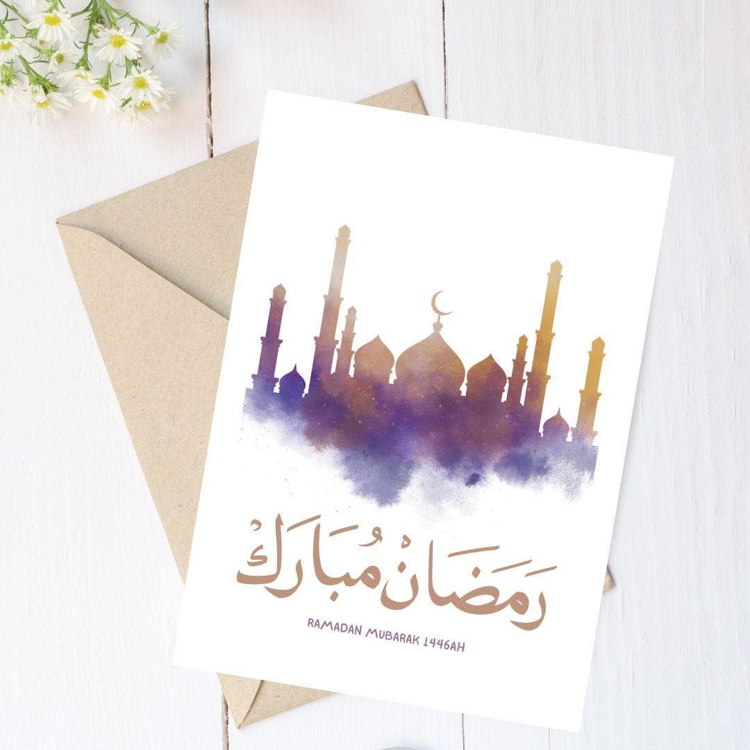 Ramadan Mubarak Greeting Card/envelope, Aesthetic Ramadan Greeting Card,Ramadan Kareem, Ramadan 2025,Islamic Gifts, First Ramadan - image 4