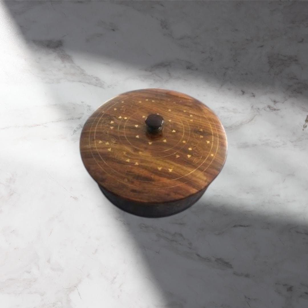Hand Made Wood Hot Pot, Handmade Hotpots ,Walnut and Rose Wood - Perfect for home décor - image 2