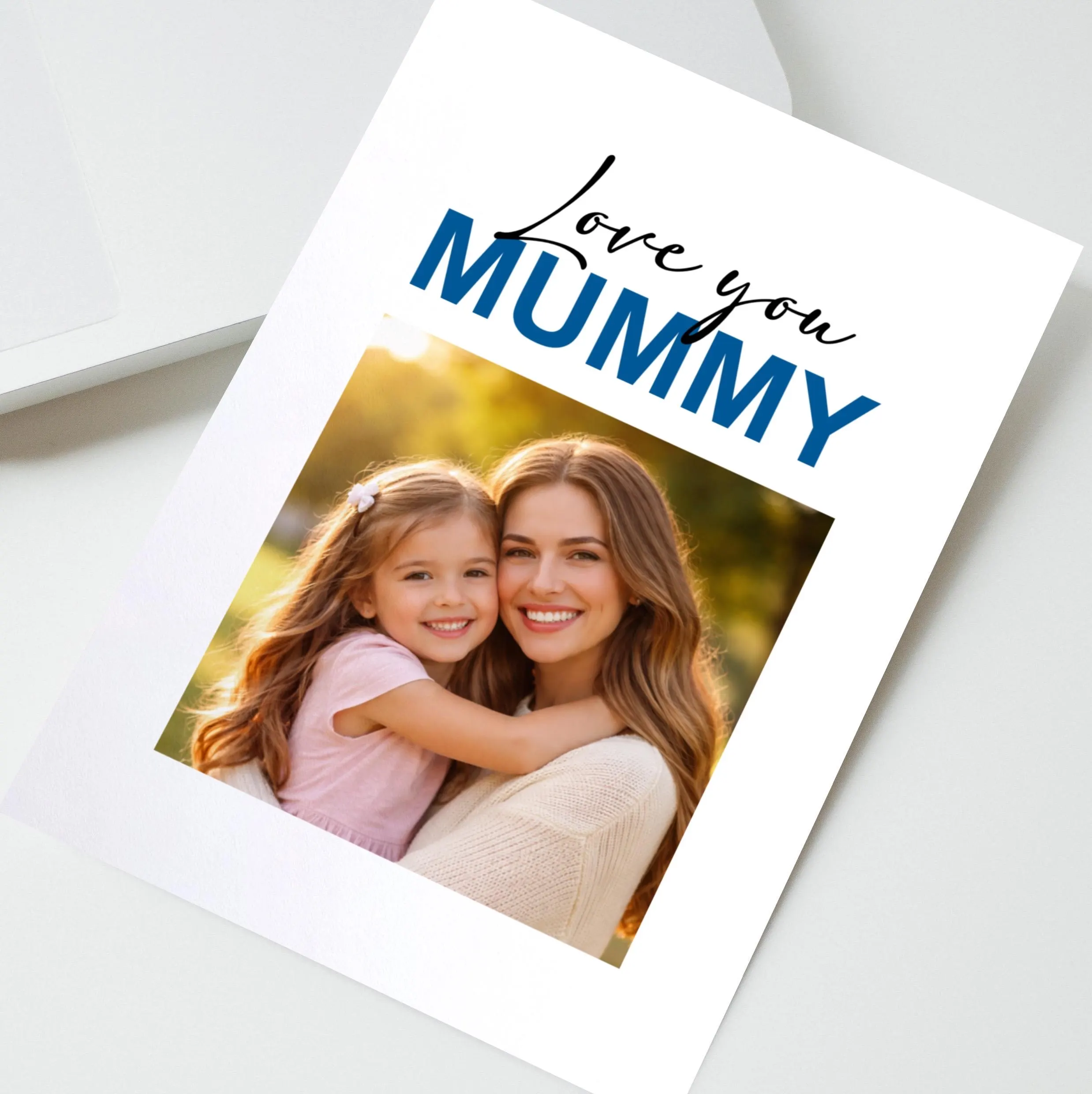 Personalised Mummy Photo Card, Mummy Gift, Love you Mummy Keepsake Card, Special Memory with Mummy Card, Birthday Card, Celebration Card