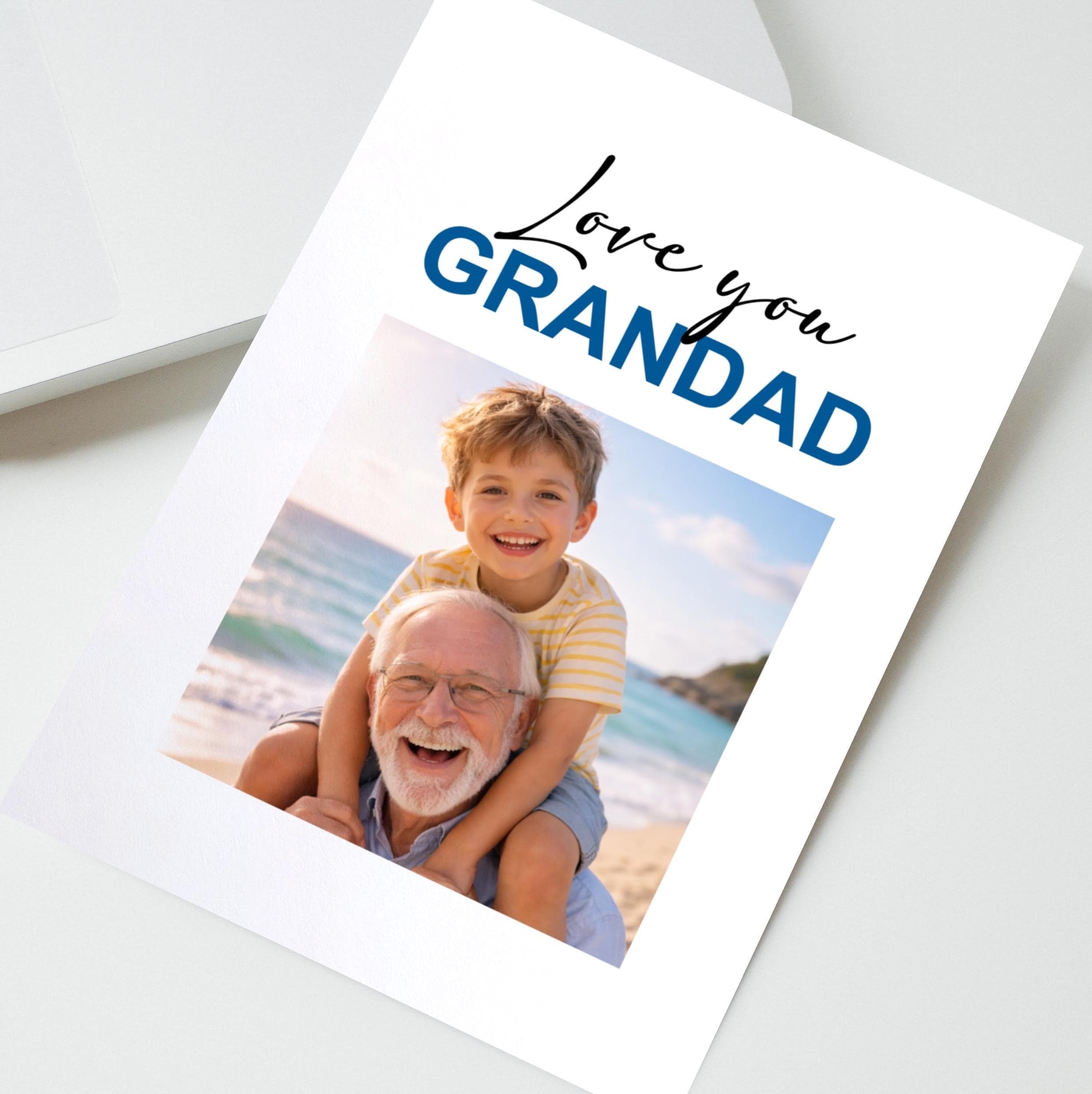 Personalised Grandad Photo Card, Grandad Keepsake Gift, Grandpa Gift, Grandfather Keepsake, Special Memory, Birthday Card, Celebration Card