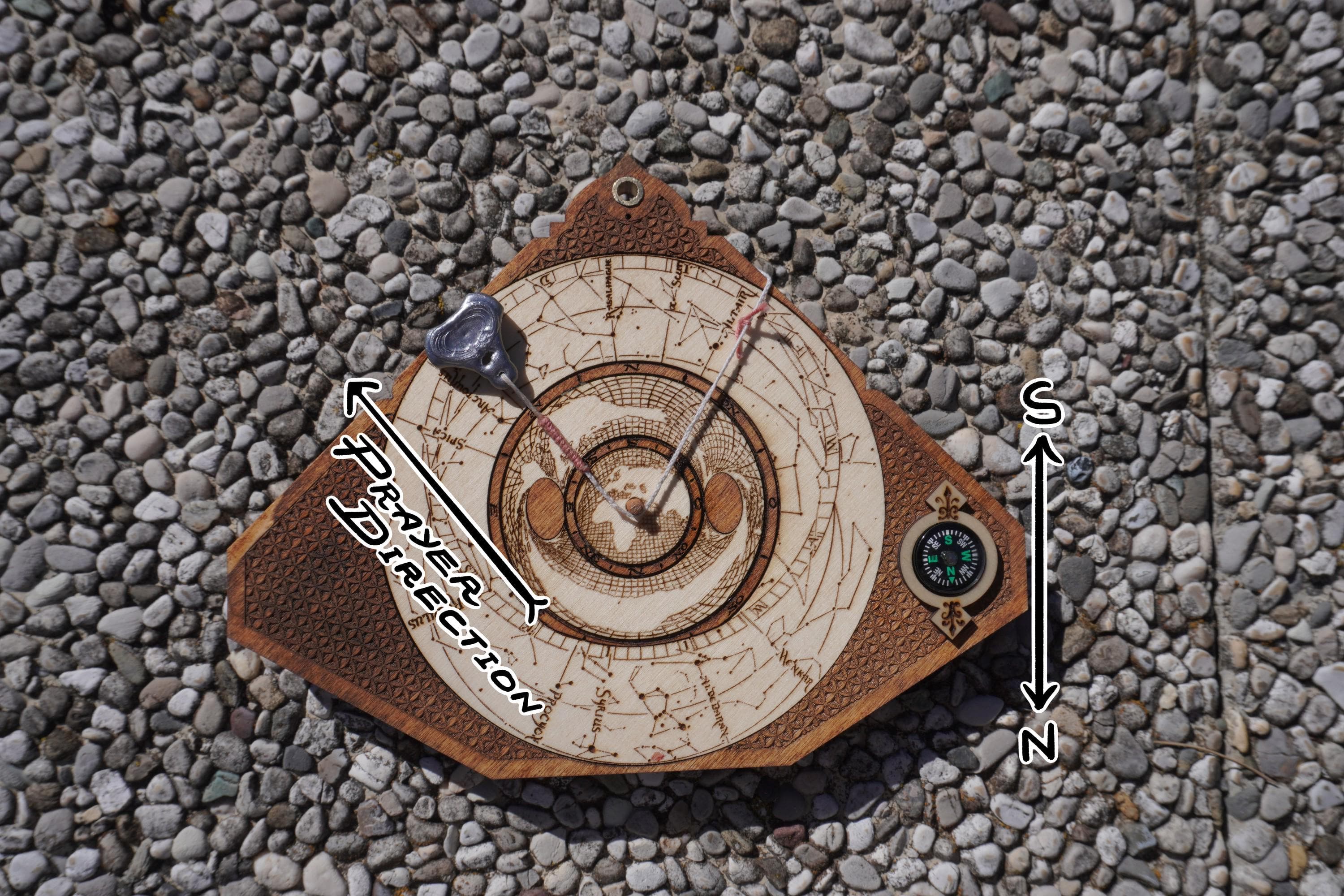 Universal prayer quadrant - find qibla, islamic prayer times and christian prayer times. The ideal gift for muslims and christians - image 3