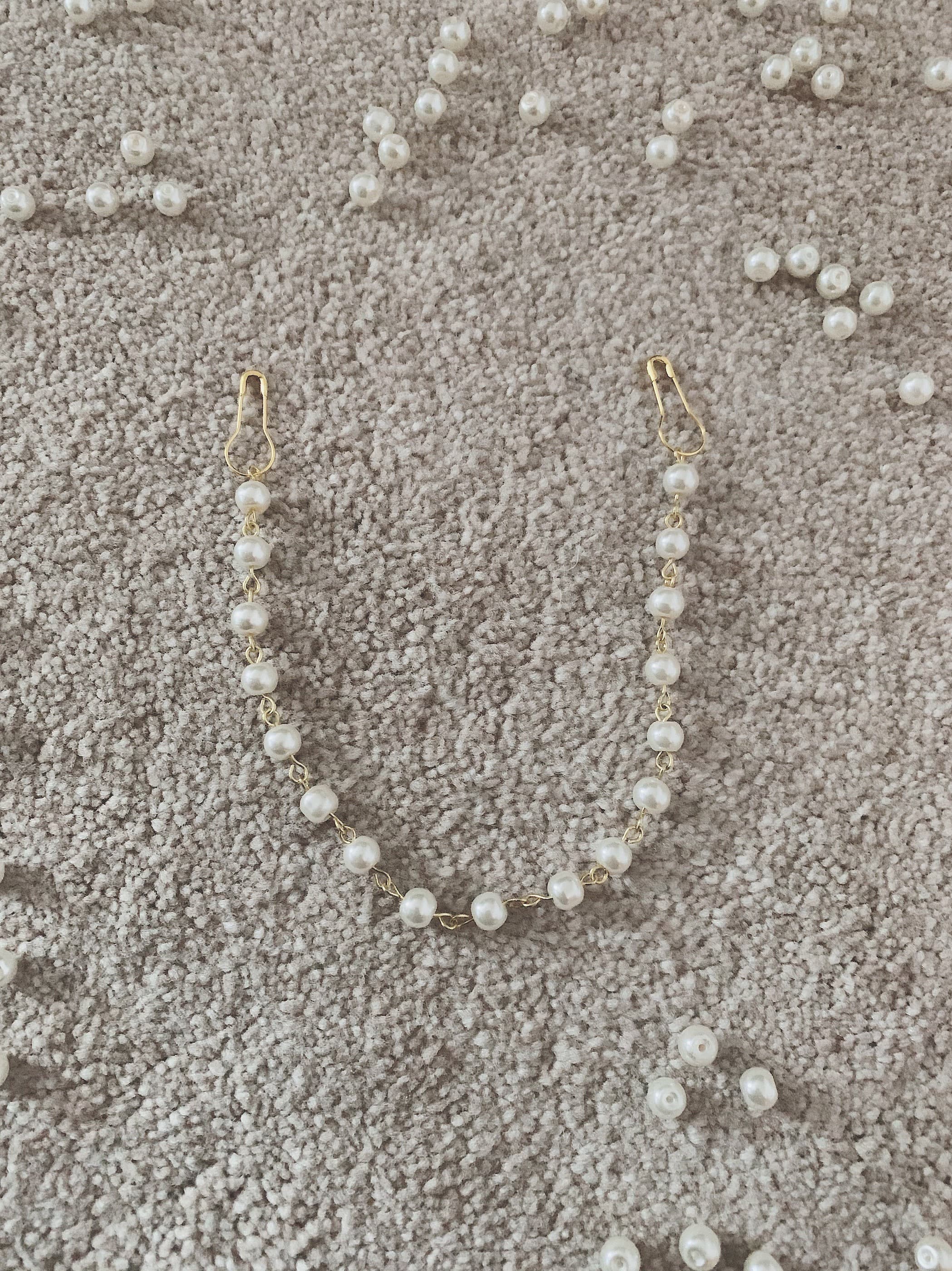 Handmade Pearl Hijab Mask Lanyard: Beaded Ear Saver Chain