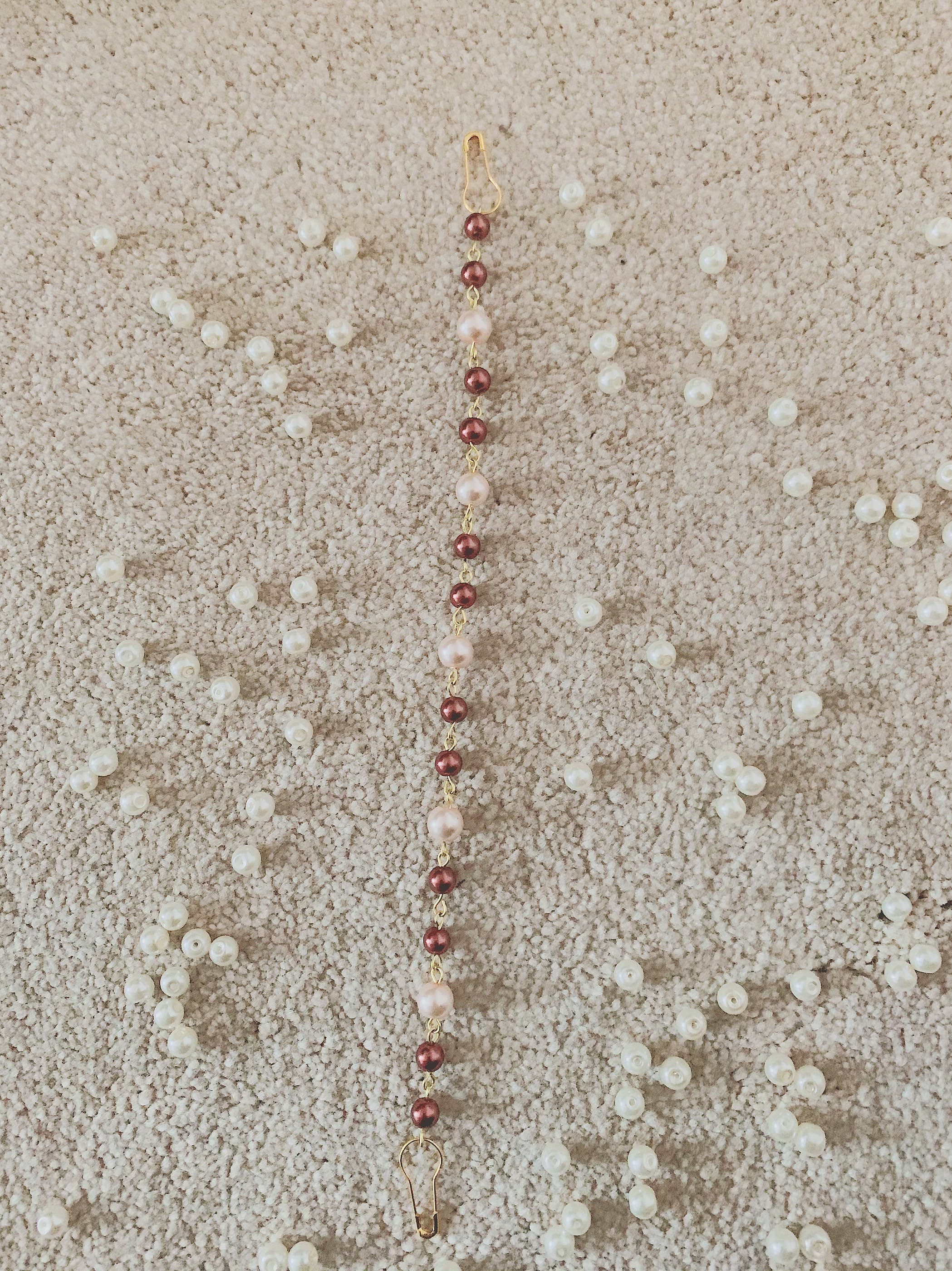 Handmade Beaded Hijab Mask Lanyard: Pearl & Miyuki Bead Chain - image 3