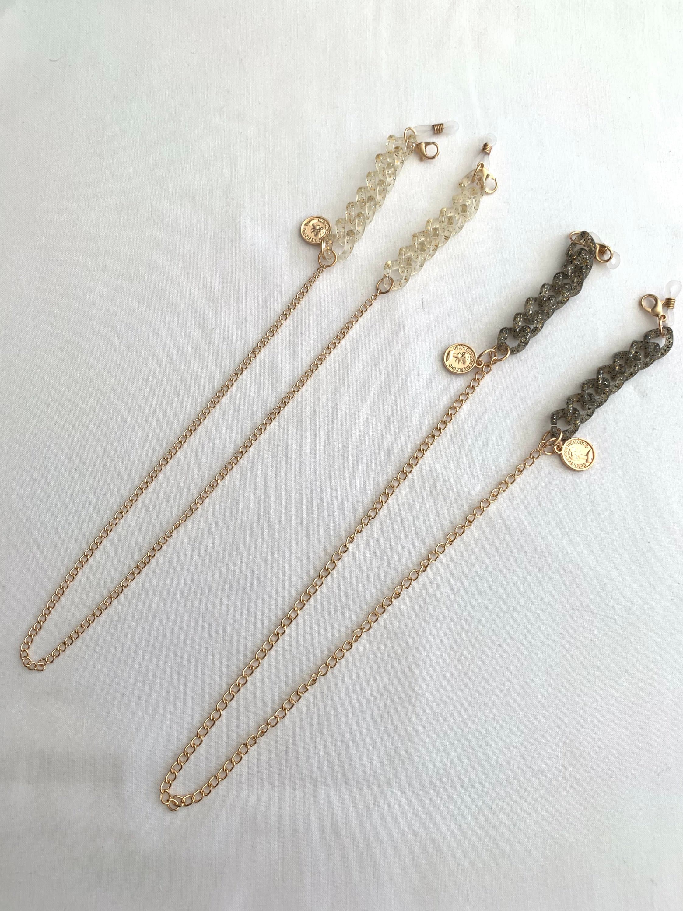 Gold Coin Pendant Glasses Chain: Acrylic Beaded Mask Lanyard - image 3