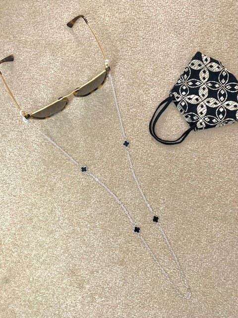 Silver Lucky Clover Glasses Chain: Sunglasses Lanyard, Face Mask Connector - image 4