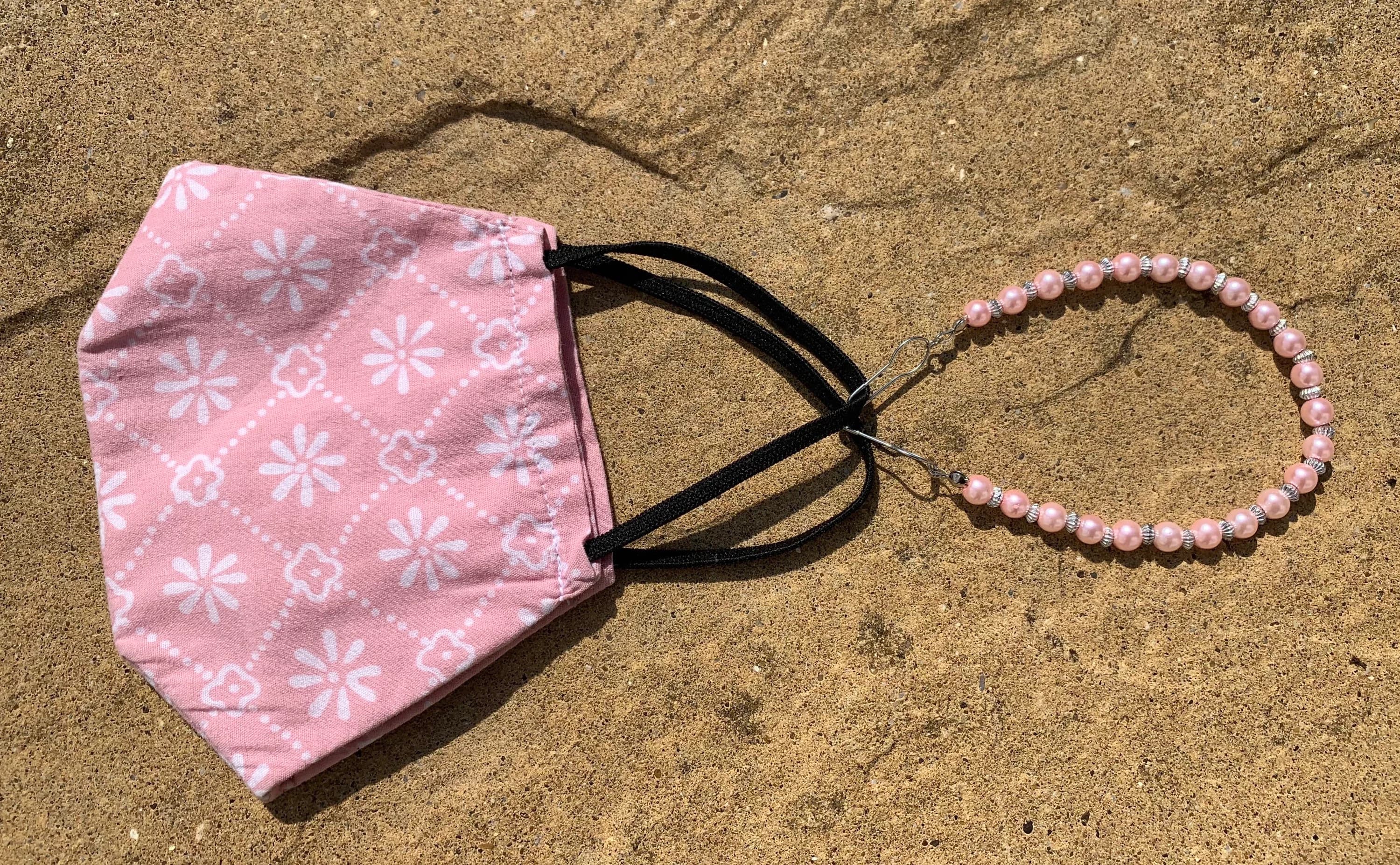 Handmade Rose Bead Hijab Face Mask Chain: Ear Saver Lanyard - image 4