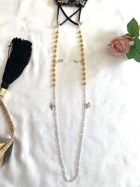 Handmade Beaded Glasses Chain: Hijab Mask Extender with Magnetic Clasp - image 4