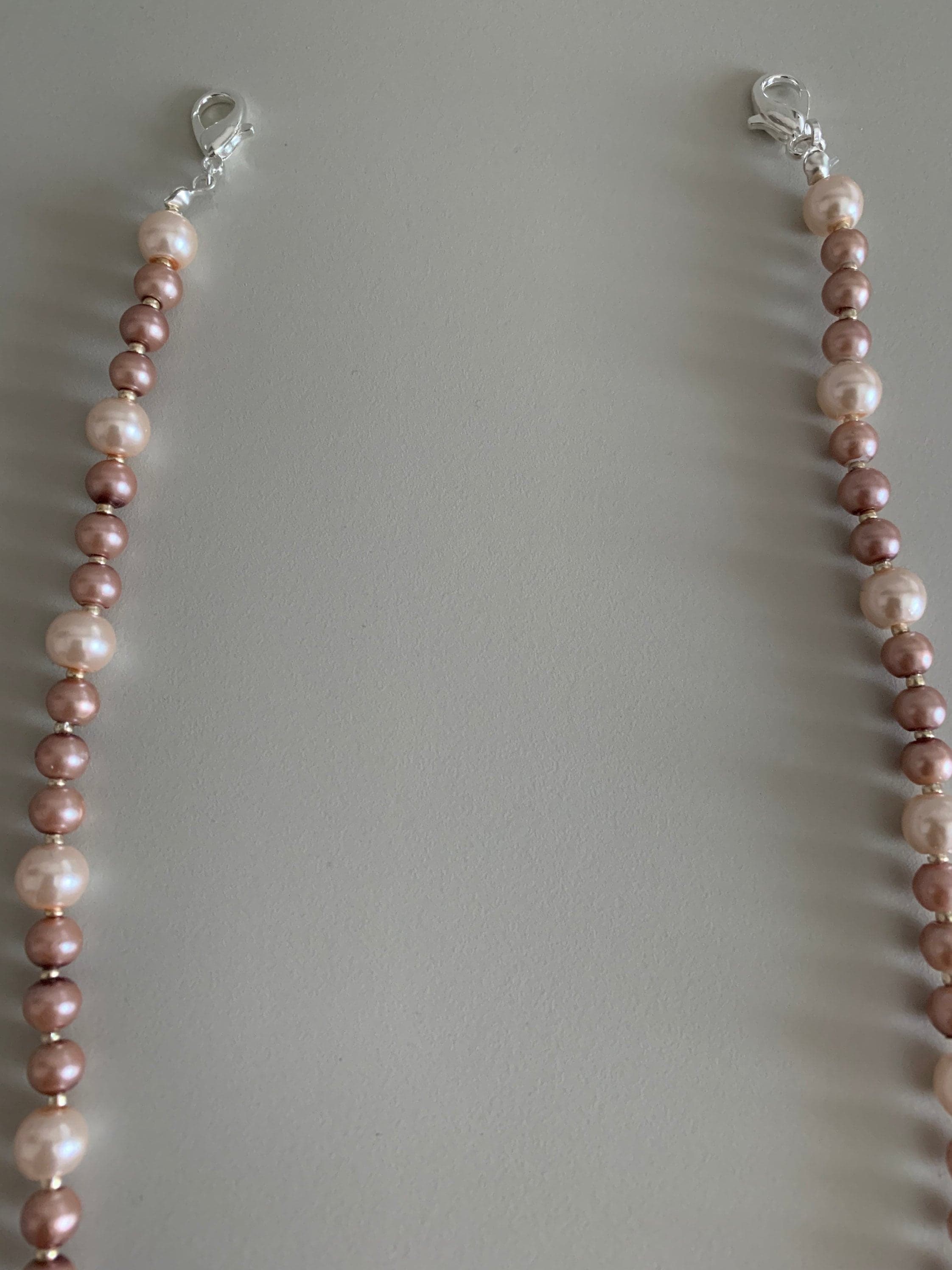 Handmade Beaded Face Mask Chain: Bronze & Rose Gold Glasses Lanyard - image 5