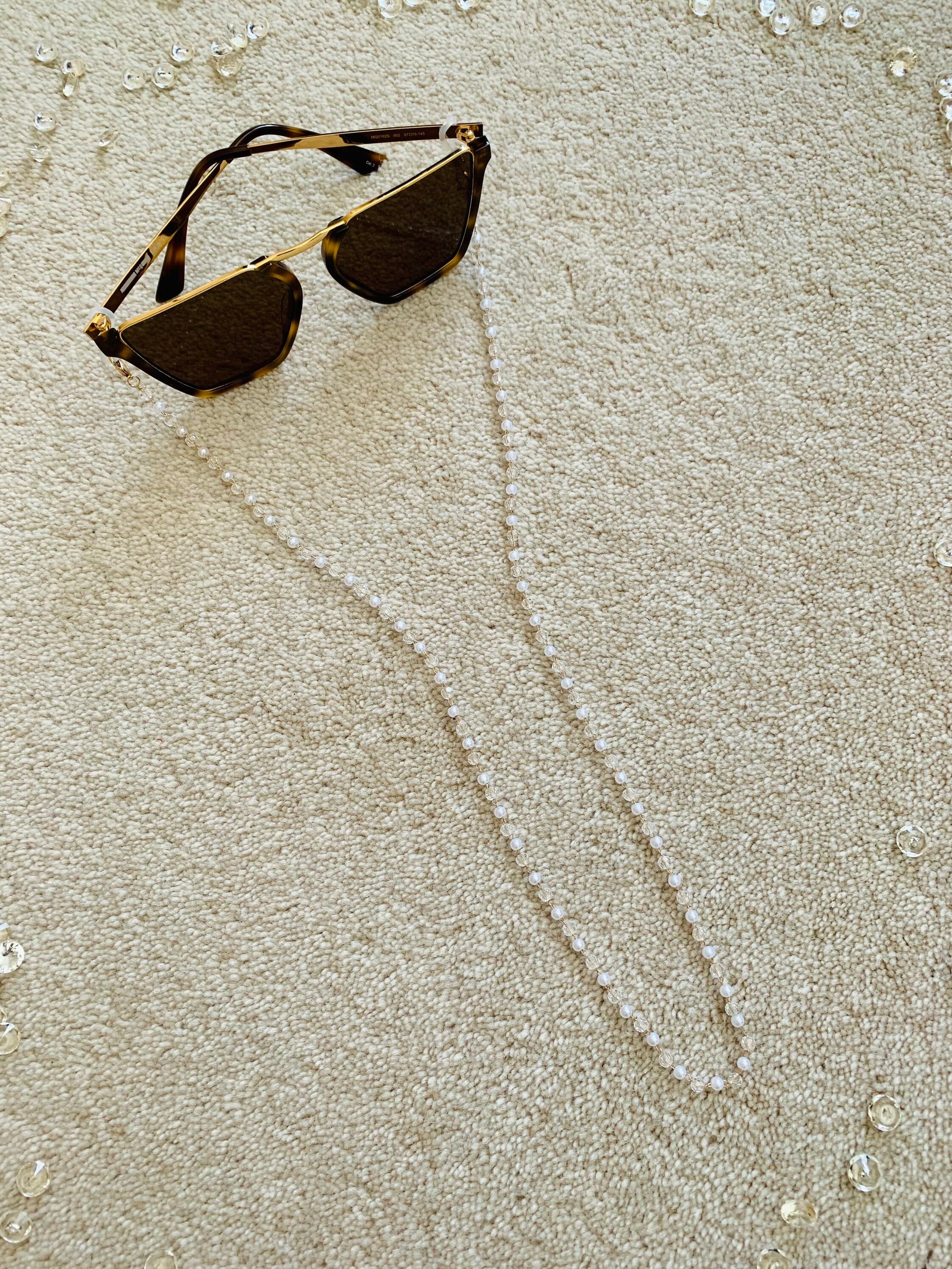 Pearl Face Mask Lanyard: Beaded Glasses Chain, Sunglasses Holder