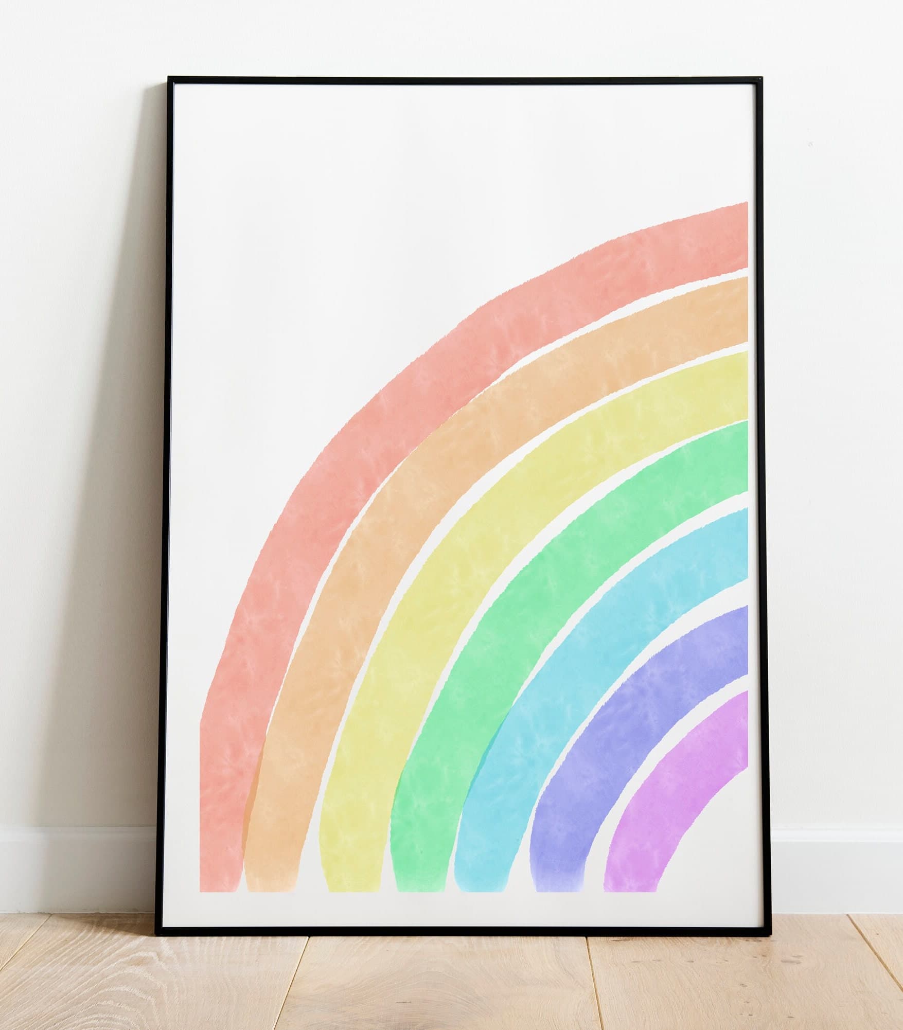 You Are My Sunshine Watercolor Nursery Prints, Rainbow, Sun (Digital Download) - image 5