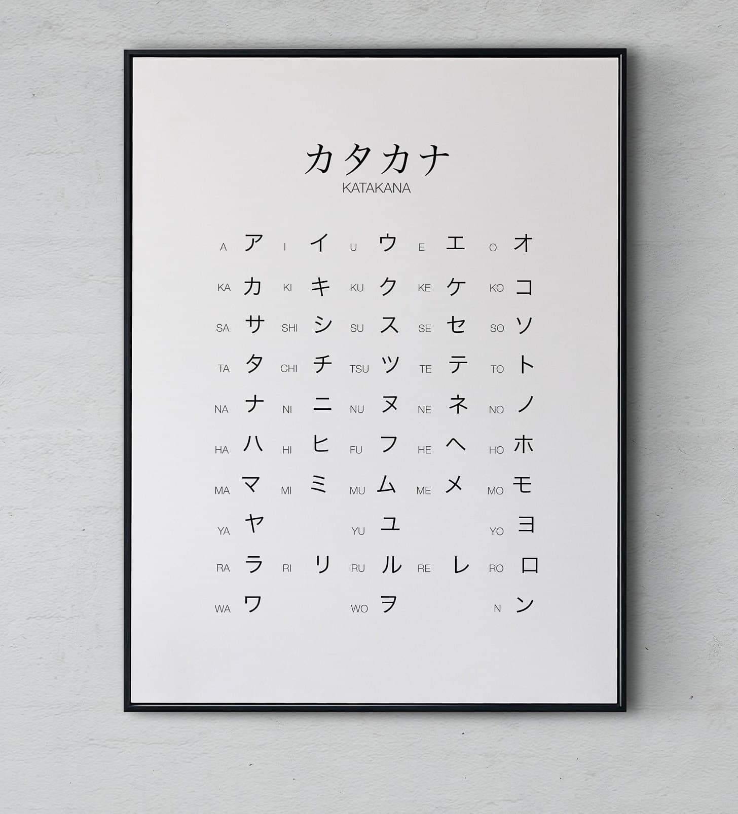 Hiragana Katakana Chart, Japanese Alphabet Art (Digital Download) - image 4