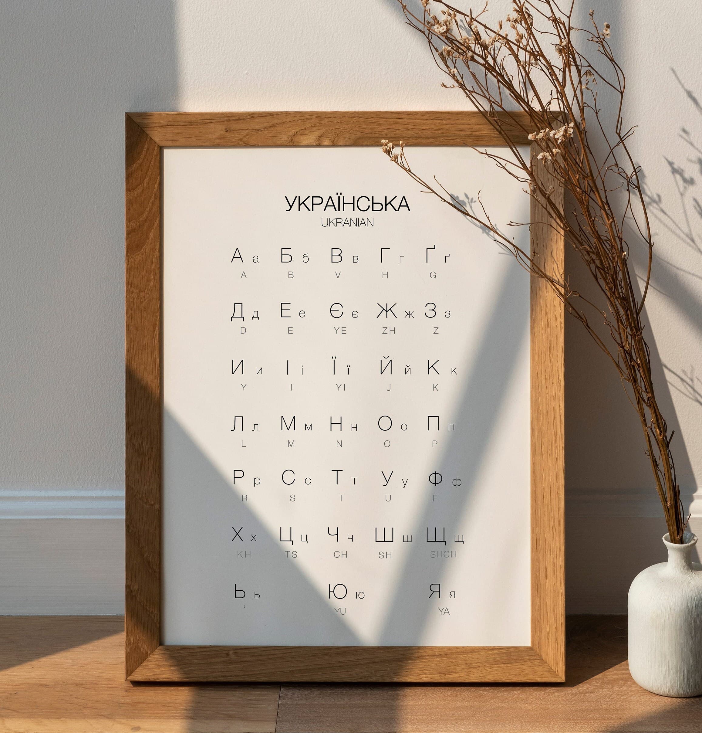 Ukrainian Alphabet Poster, Kids Nursery Decor (Digital Print) - image 4
