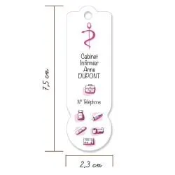 Jetons de caddie personnalisable en plexi. Idée cadeau client cabinet infirmière. Lot de 70 jetons pour porte-clés. Plexi 2mm, 7,5X2,3cm - image 4