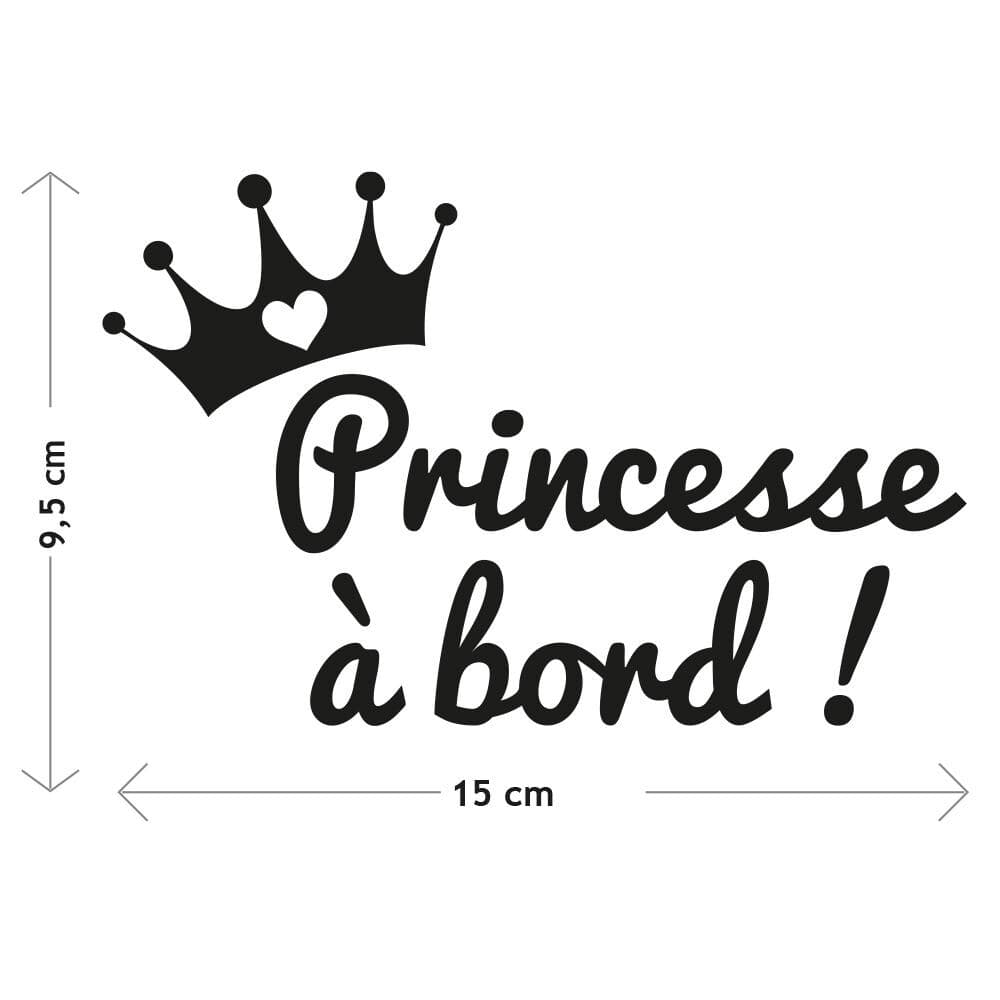 Sticker Princesse à bord - Autocollant Voiture Bébé à bord - Adhésif Bébé Fille à bord - image 2