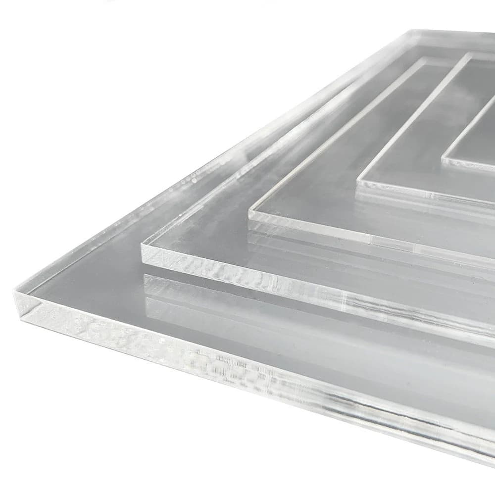 Verre acrylique A3, A4, A5 - Épaisseurs 1mm à 6mm - Plaque de verre acrylique transparent. Plastique PMMA XT extrudé - Découpé sur mesure