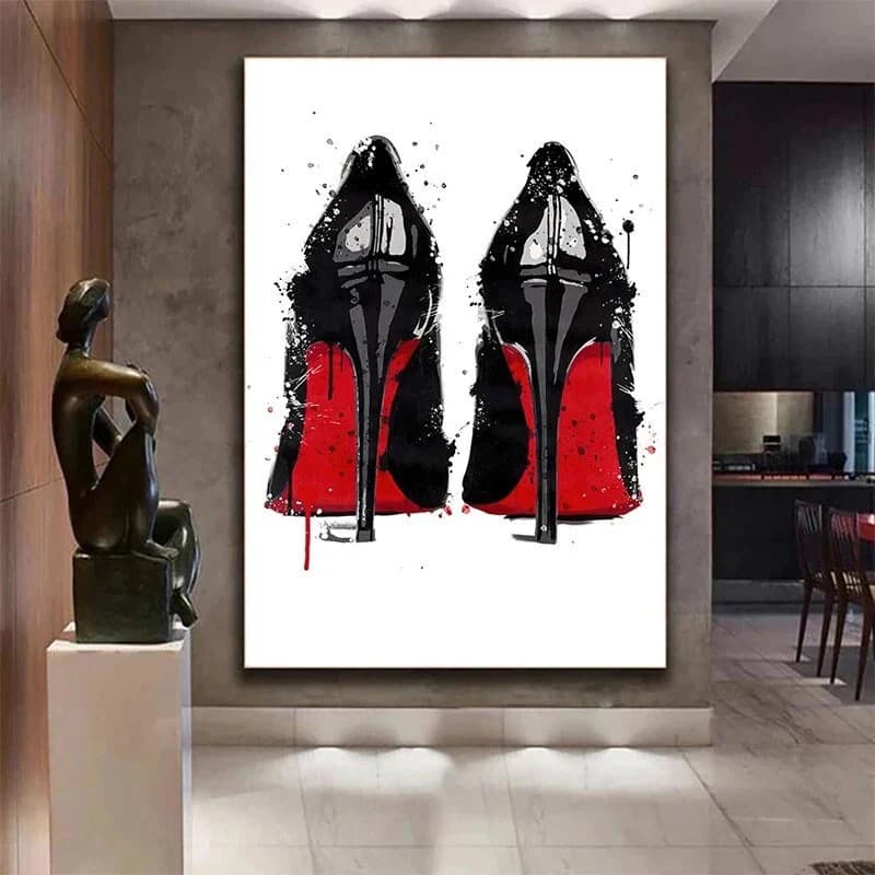 Fashion Wall Art, Fashion Poster, Fashion Print, Fashion Illustration, graffiti banksy wall art canvas, pop art love sign canvas decor