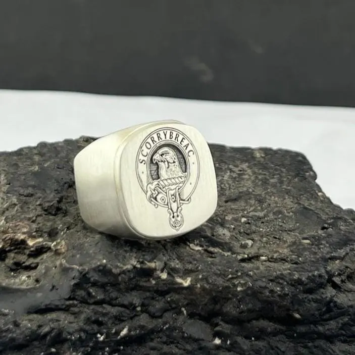 Custom Sterling Silver Signet Ring, 3D Engraved Lion Emblem, Personalized Men's Jewelry, Family crest Ring, Best Gift for Dad - image 5