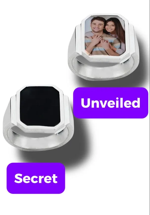 Secret Image Silver Ring, Custom Heat Reveal Photo Ring, Memorial Photo Ring, Personalized Remembrance Ring, Mom ring, Mothers day gift