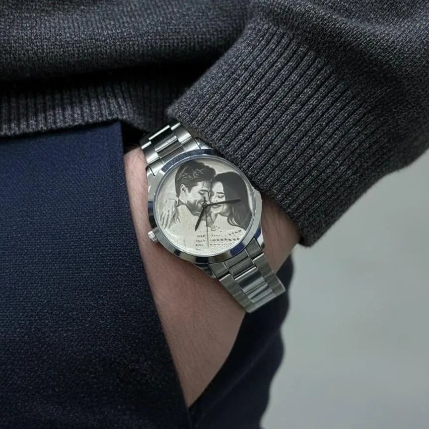 Custom Family Crest Watch Dial - Bespoke Handcrafted Silver Engraved Watch Face - Personalized Coat of Arms Heirloom Gift - image 5
