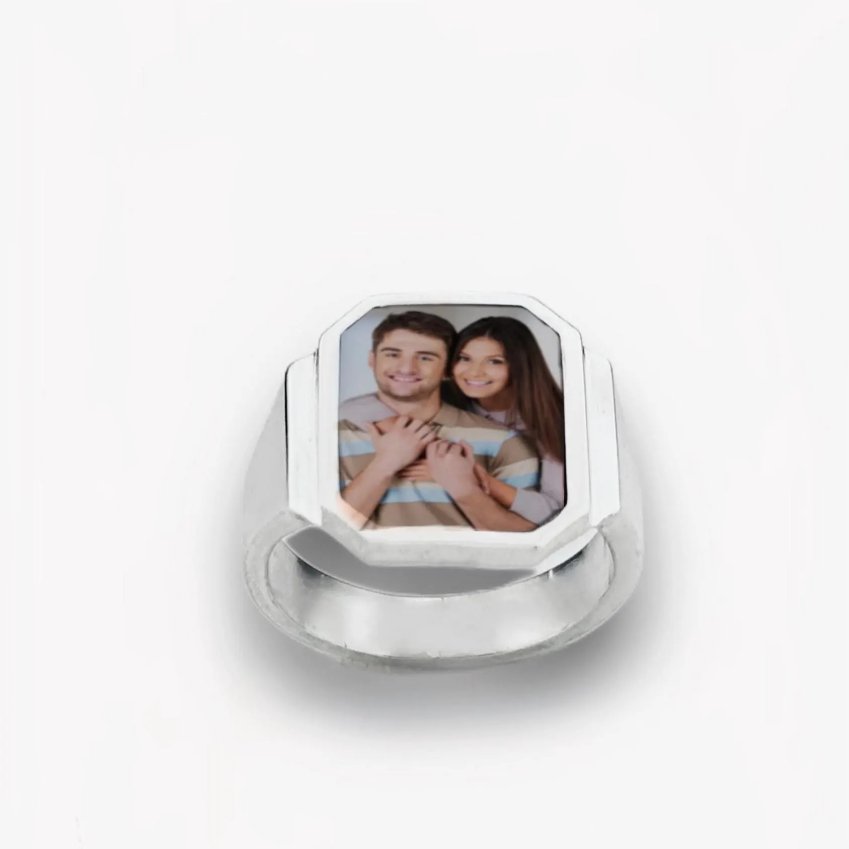 Secret Image Silver Ring, Custom Heat Reveal Photo Ring, Memorial Photo Ring, Personalized Remembrance Ring, Mom ring, Mothers day gift - image 4